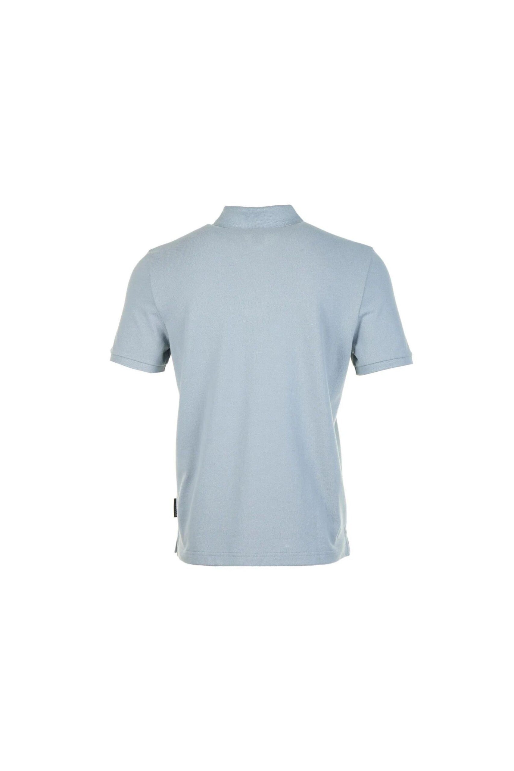 Moose Knuckles Polo con Ricamo azzurra vista retro