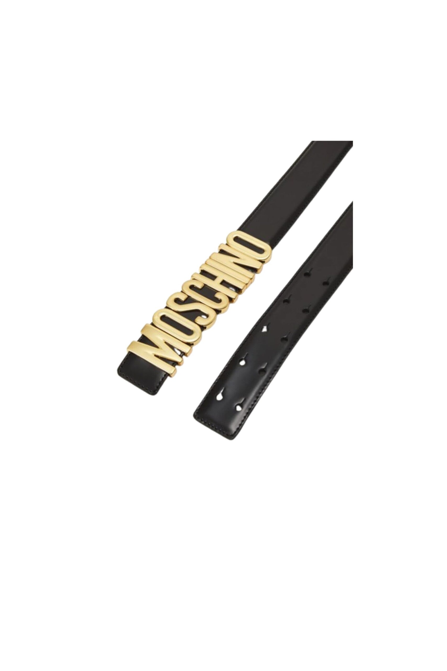 Moschino Cintura con Placca Logo nera zoom