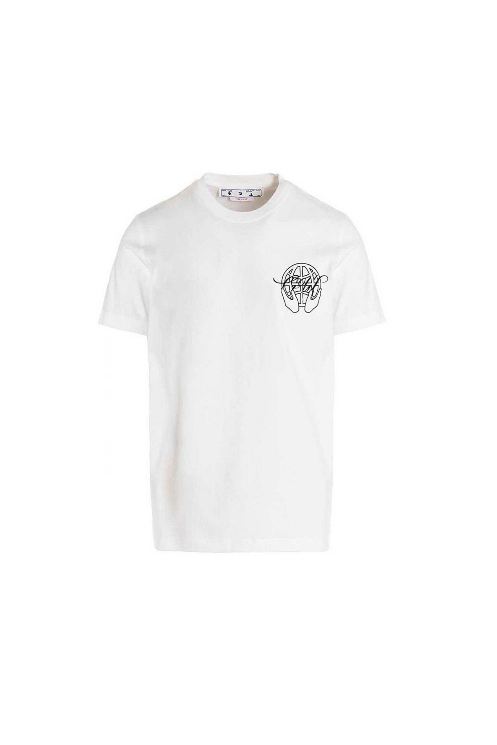 Off White T shirt Hand Arrow vista frontale