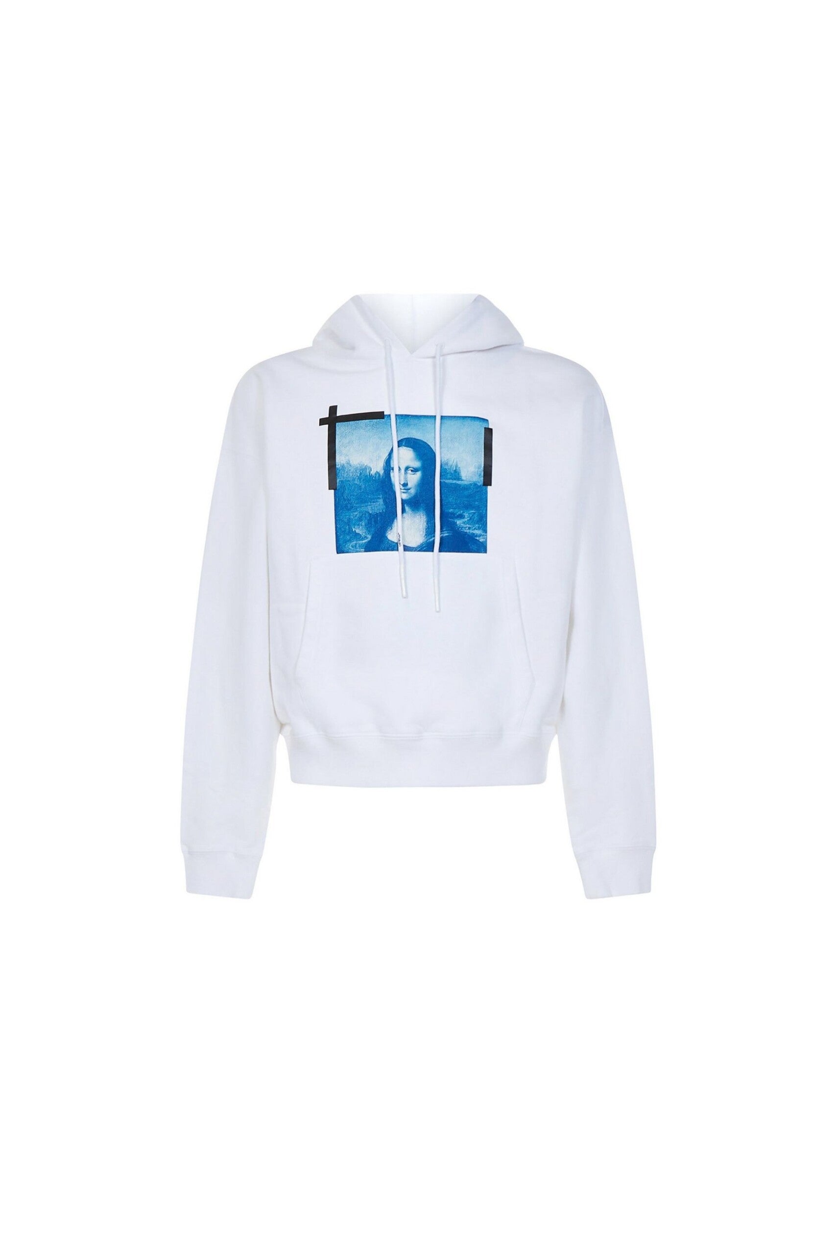 Off White Felpa Monalisa con Cappuccio vista frontale