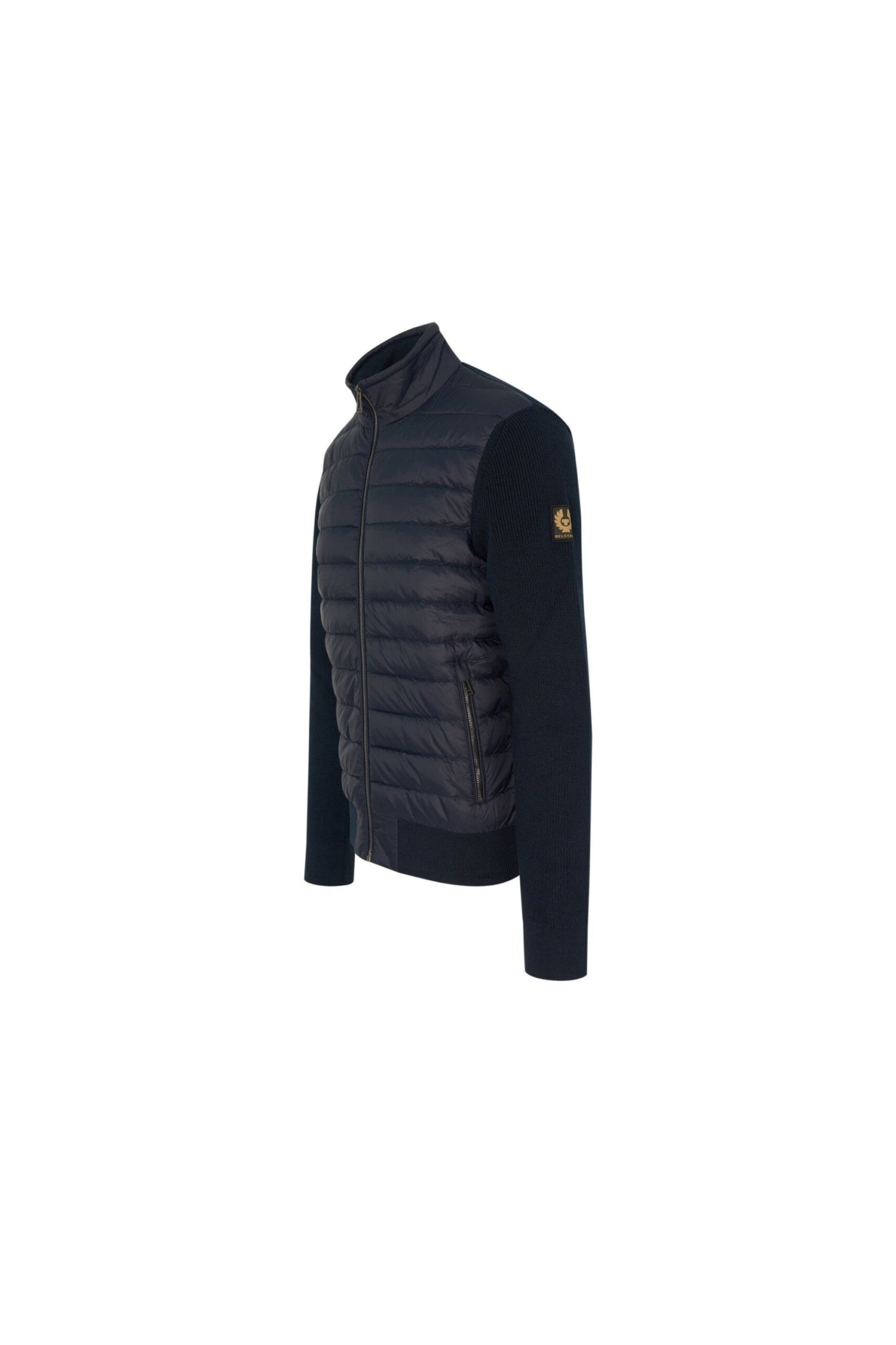 Belstaff Felpa Control Cardigan nera vista laterale