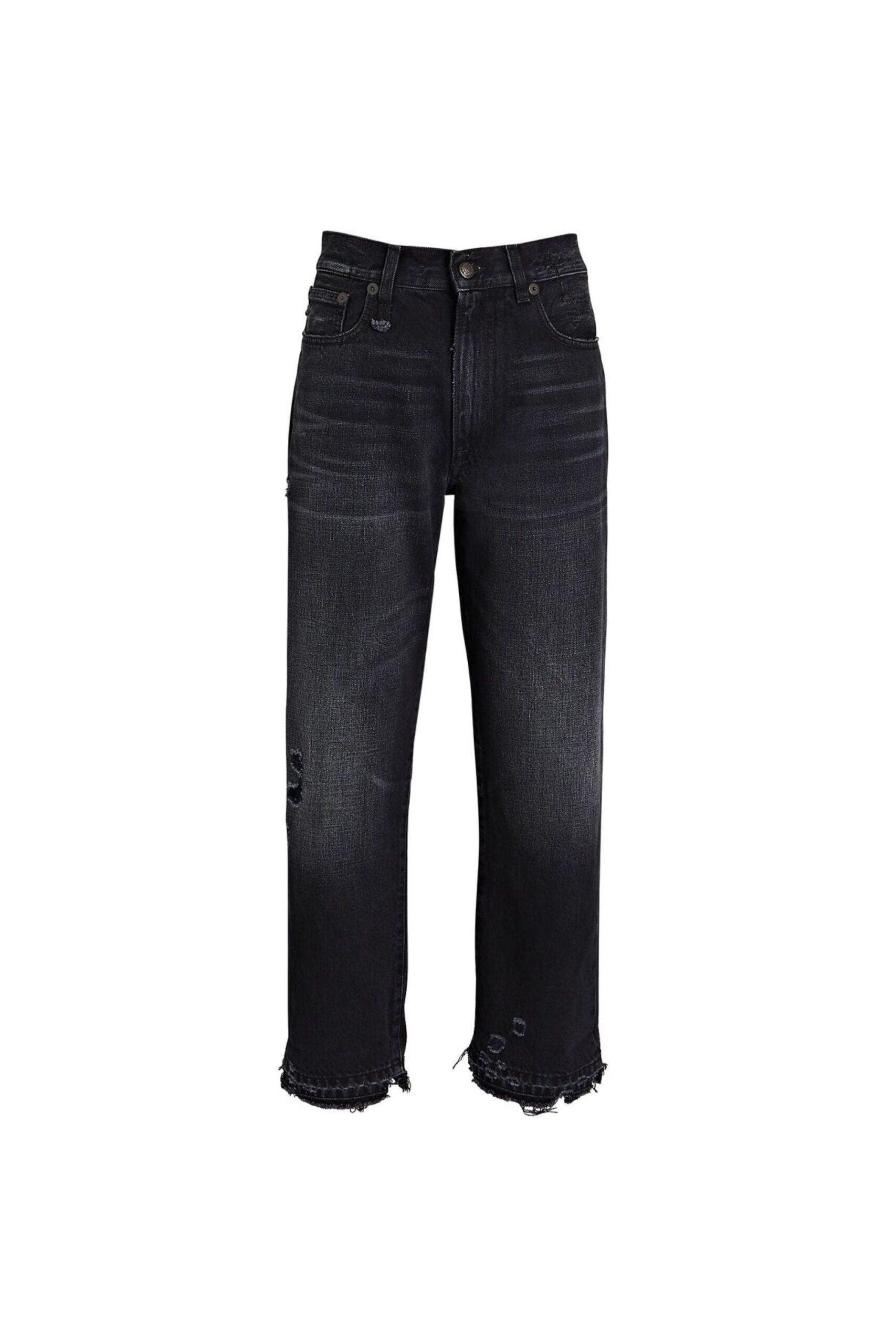 R13 Cropped Jeans Schwarz