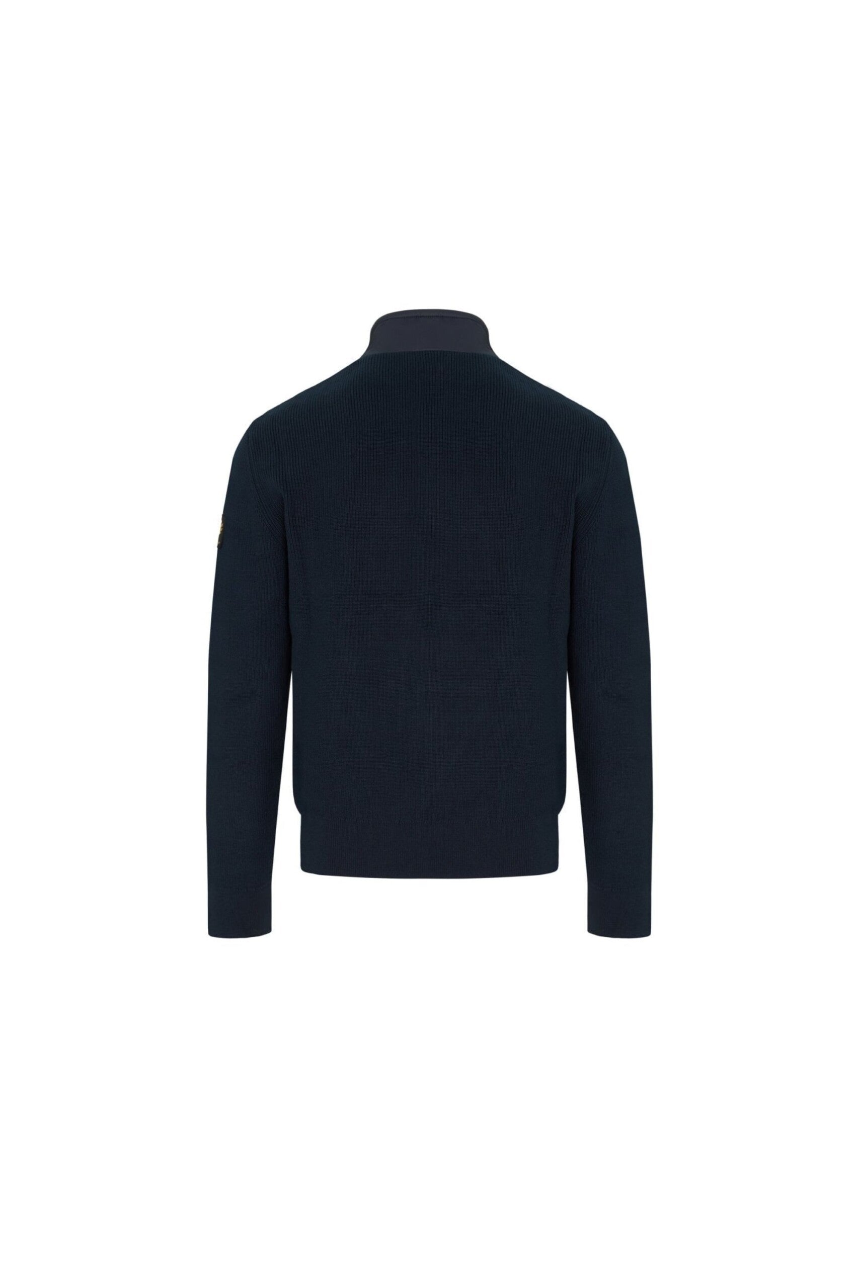 Belstaff Felpa Control Cardigan nera vista retro