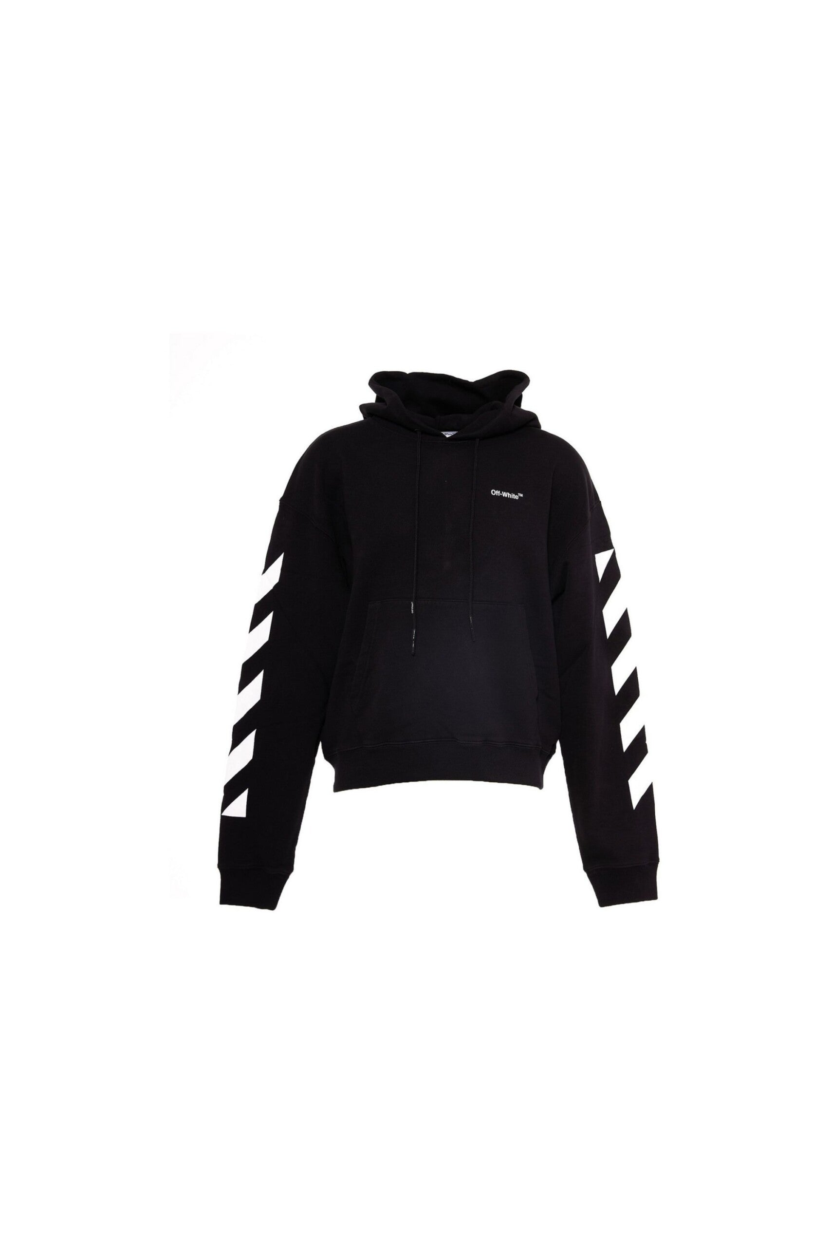 Off White Felpa Diag Logo con Cappuccio vista frontale