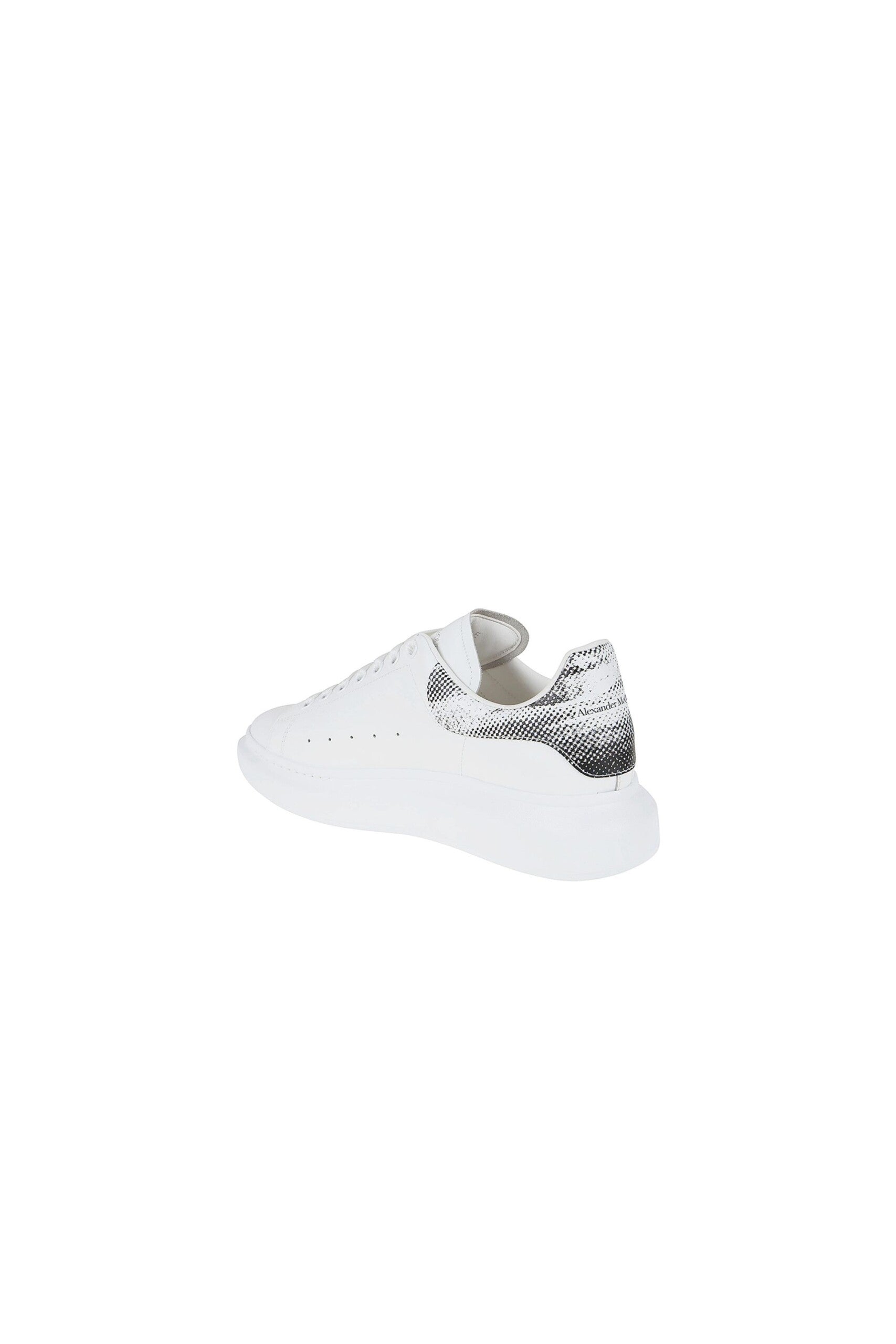 Alexander Mcqueen Sneakers Ovesize in Pelle bianche grigie vista retro