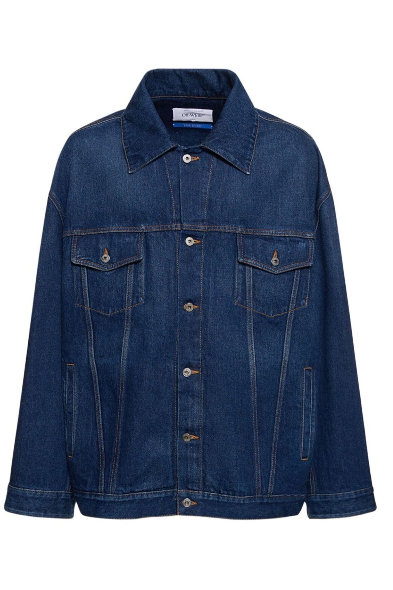 Off White Giacca Arrow In Denim Di Cotone-1