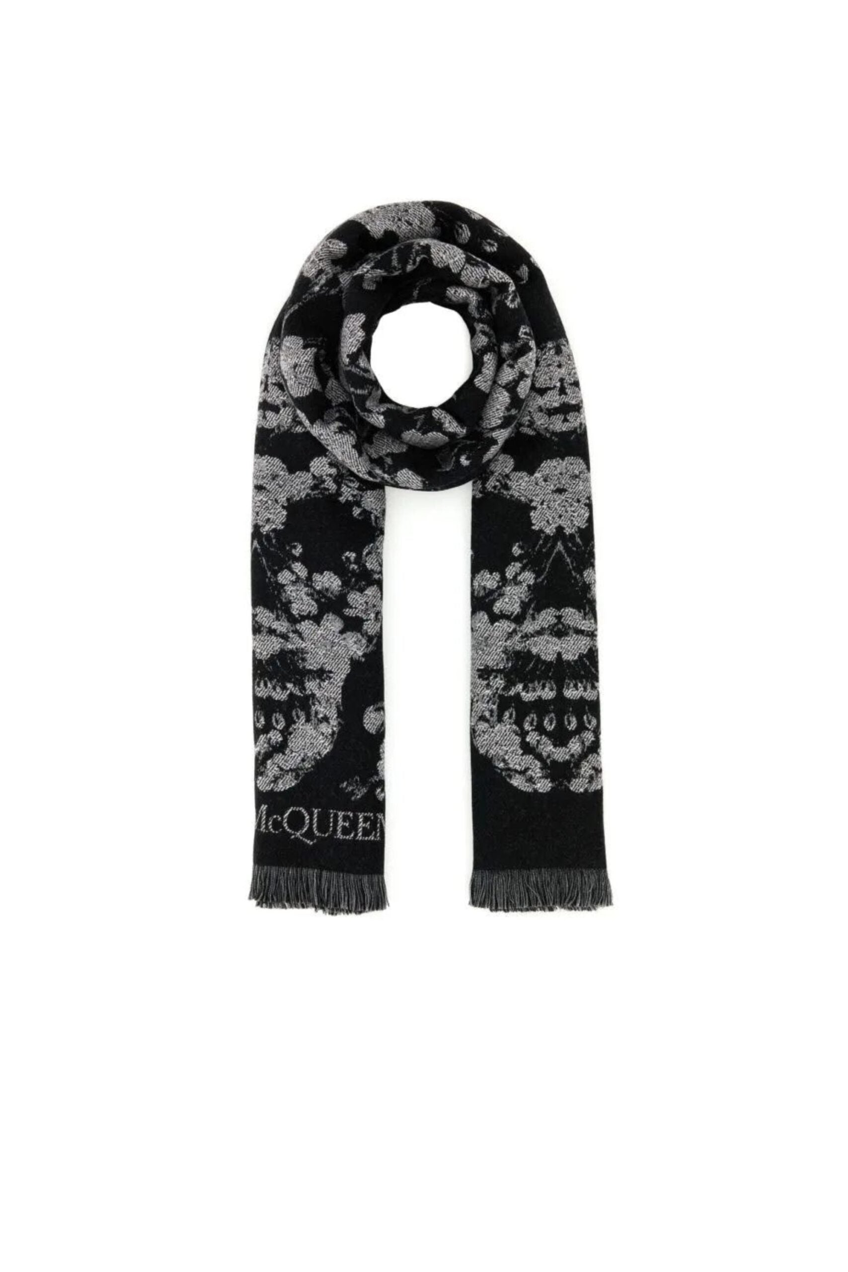 Alexander Mcqueen Sciarpa in Lana Ricamata