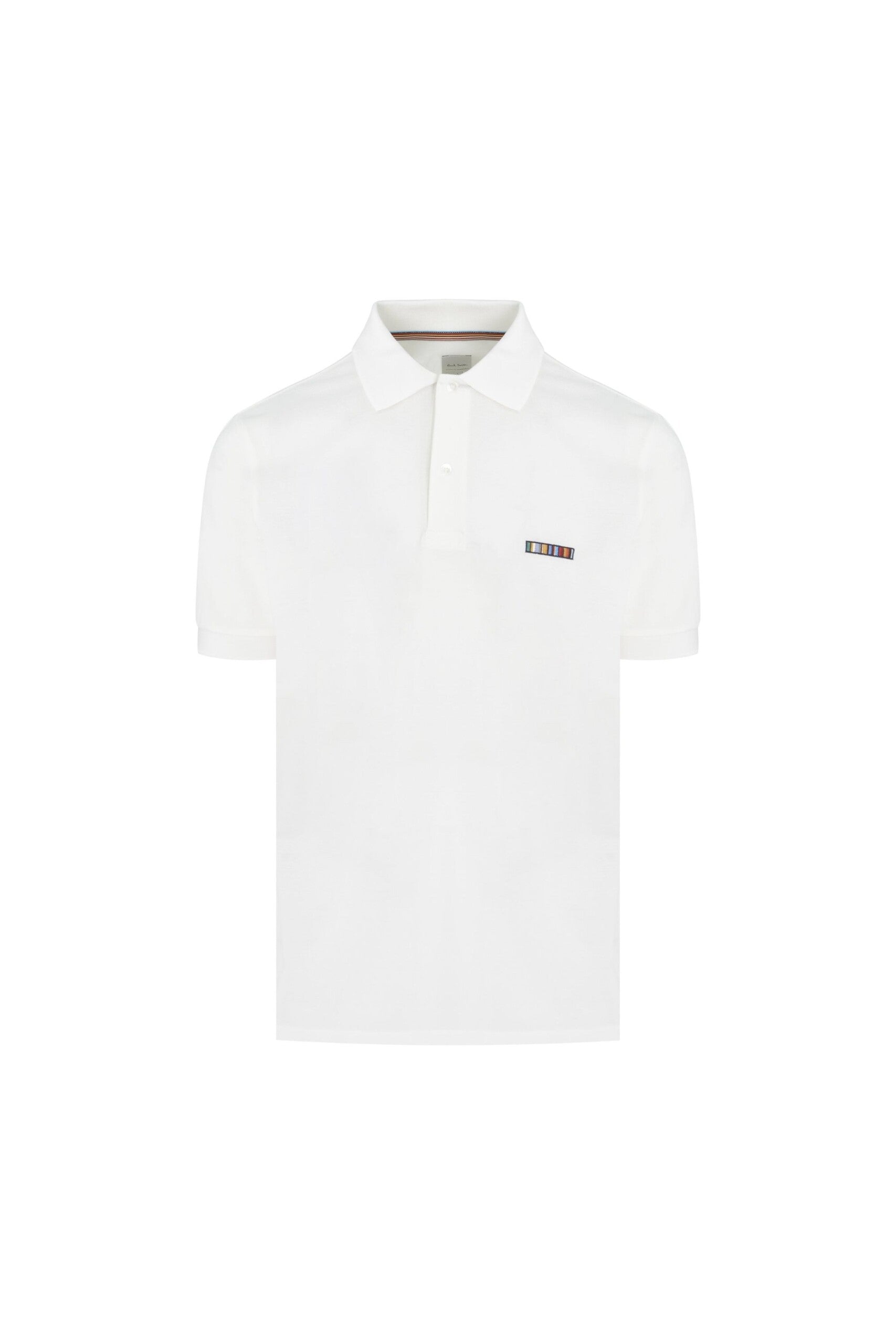 Paul Smith Polo Multi Stripe bianca vista frontale