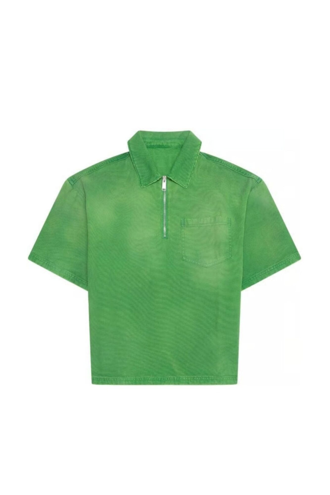 Heron Preston Camicia distress Canvas Zip SS-1