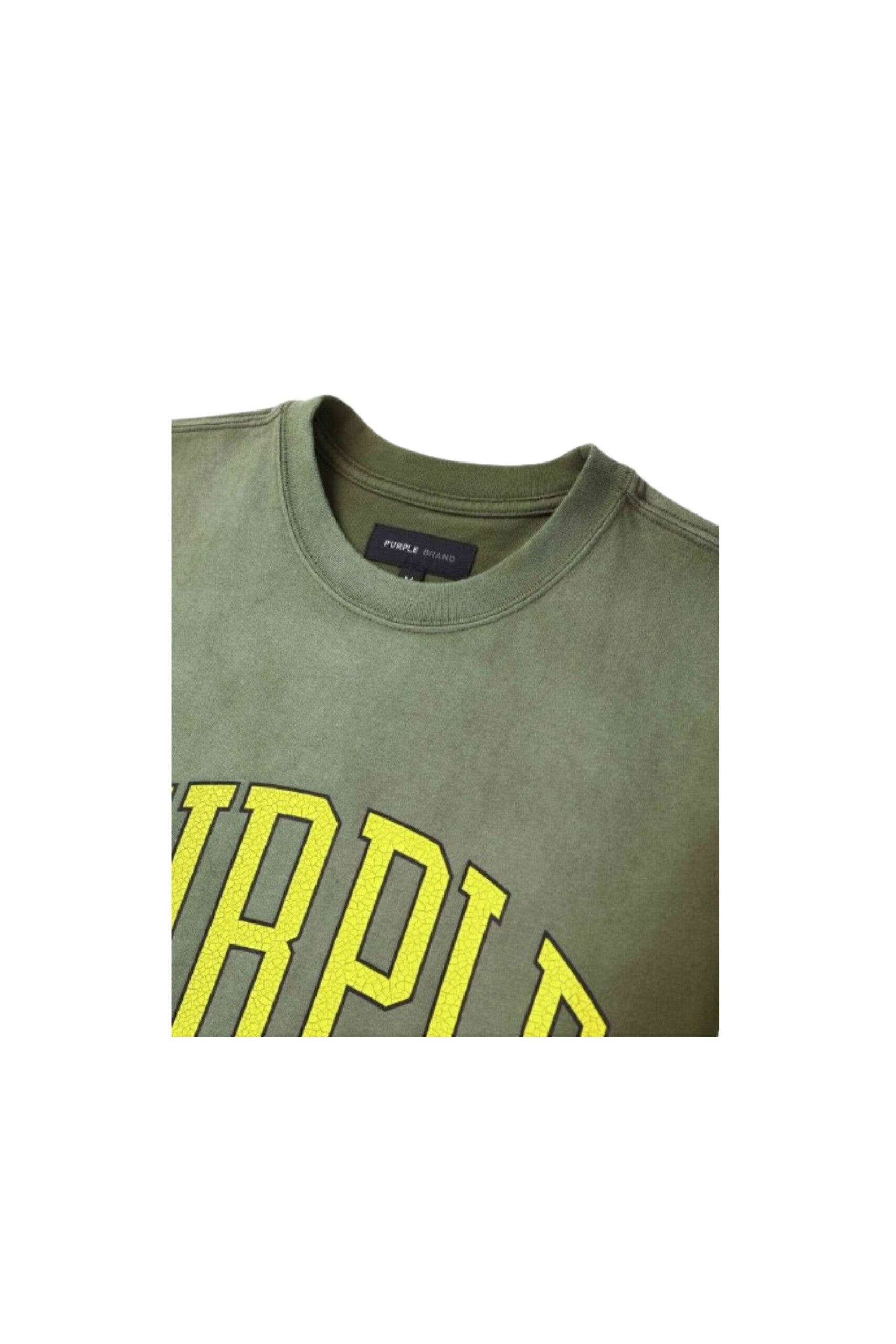 Purple Brand T shirt con Logo in Jersey verde zoom logo