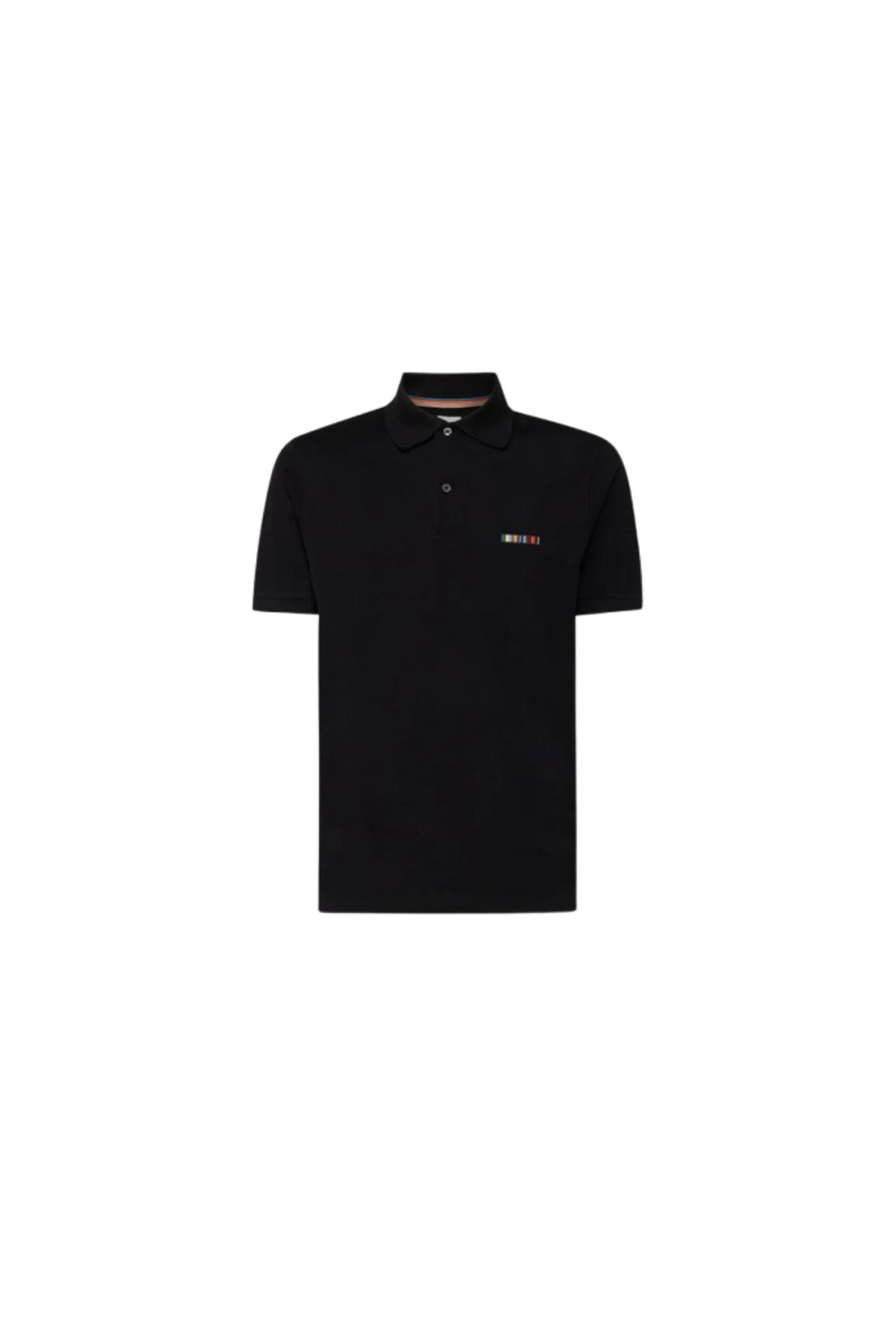 Paul Smith Polo Multi Stripe nera vista frontale