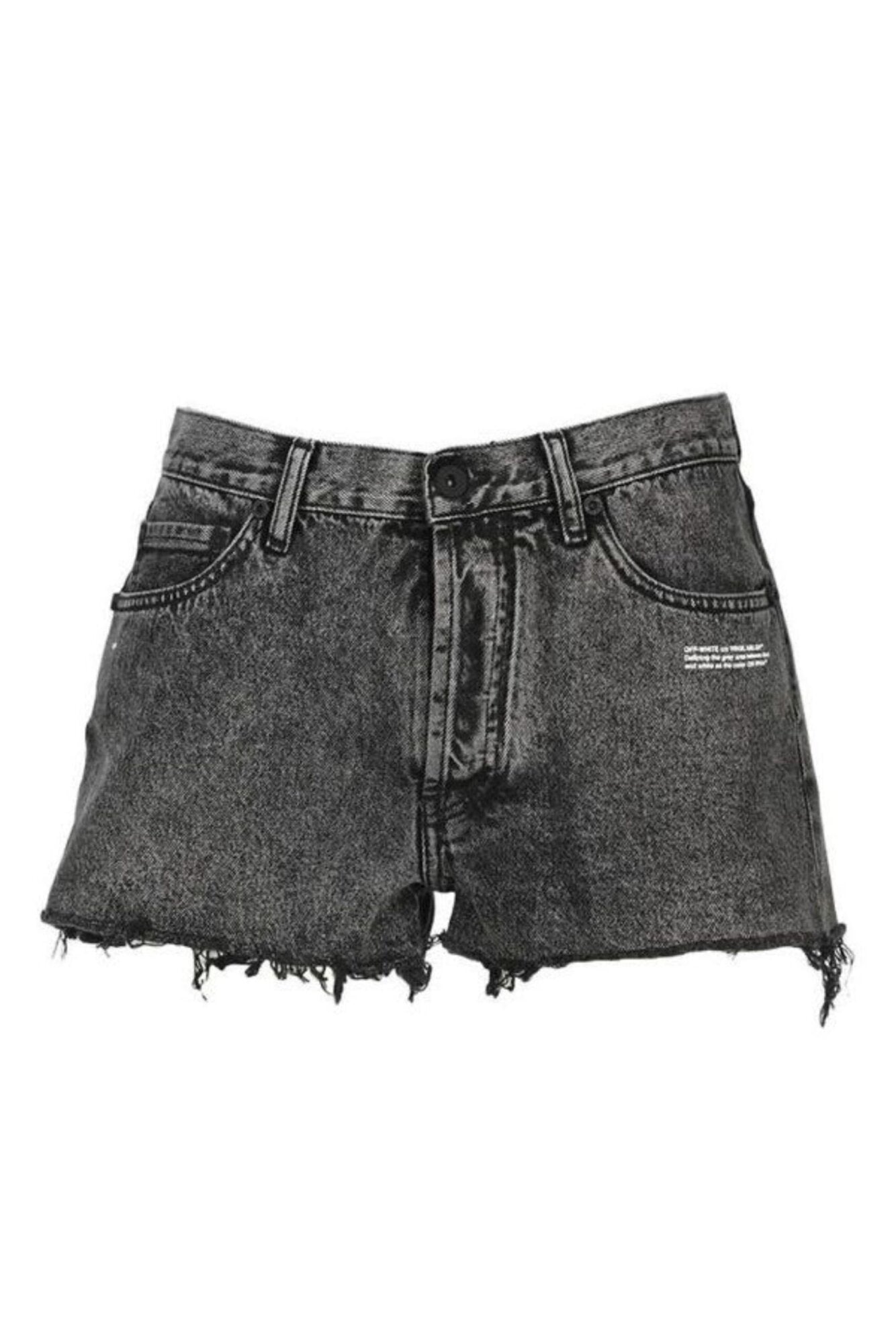 Off White Shorts Scuro In Cotone-1