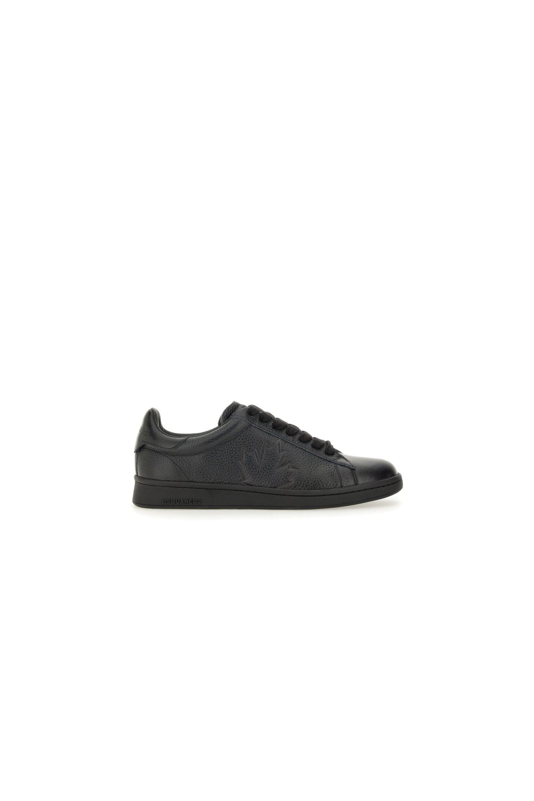 Dsquared2 Sneaker Boxer in Pelle nere vista laterale