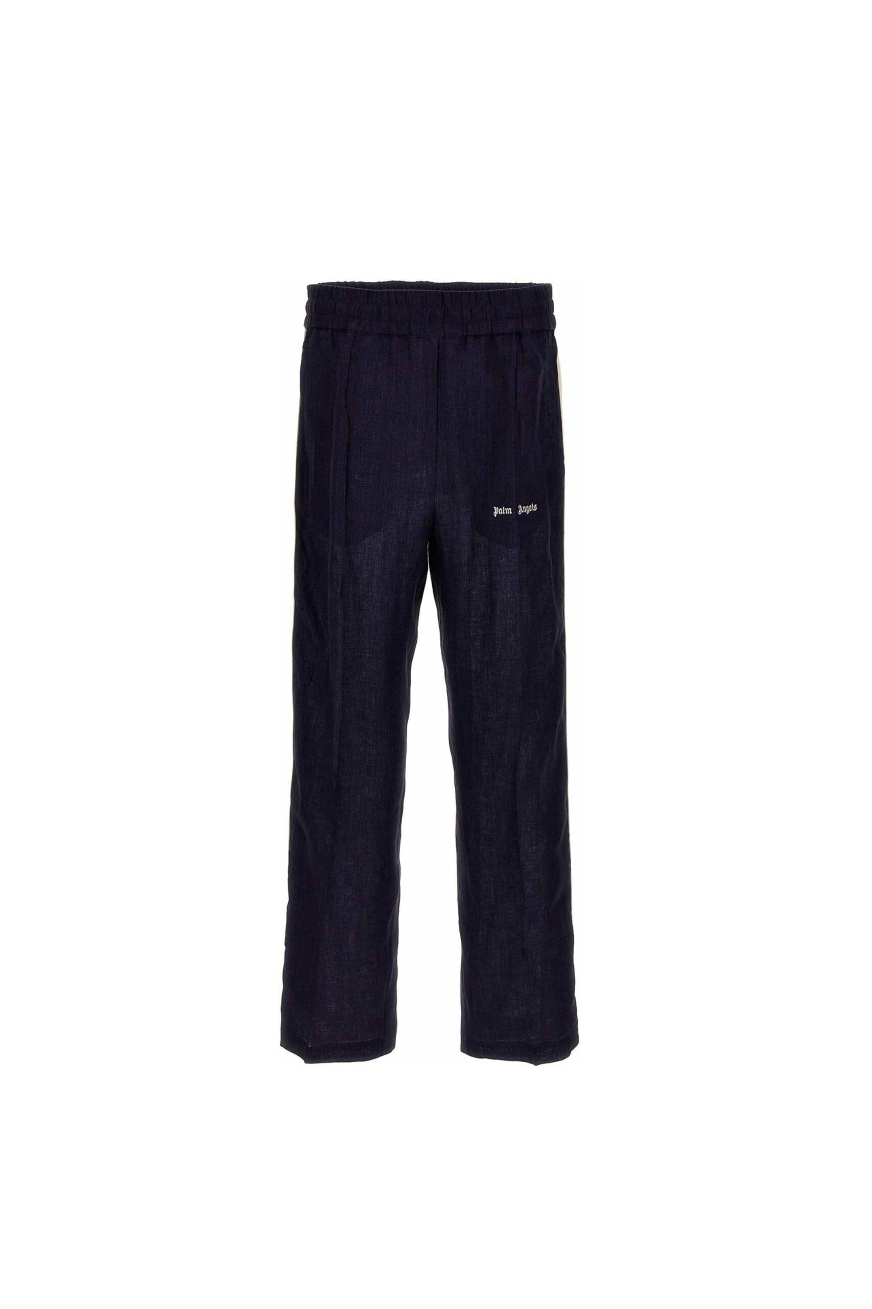 Palm Angels Joggers in Lino con Logo vista frontale