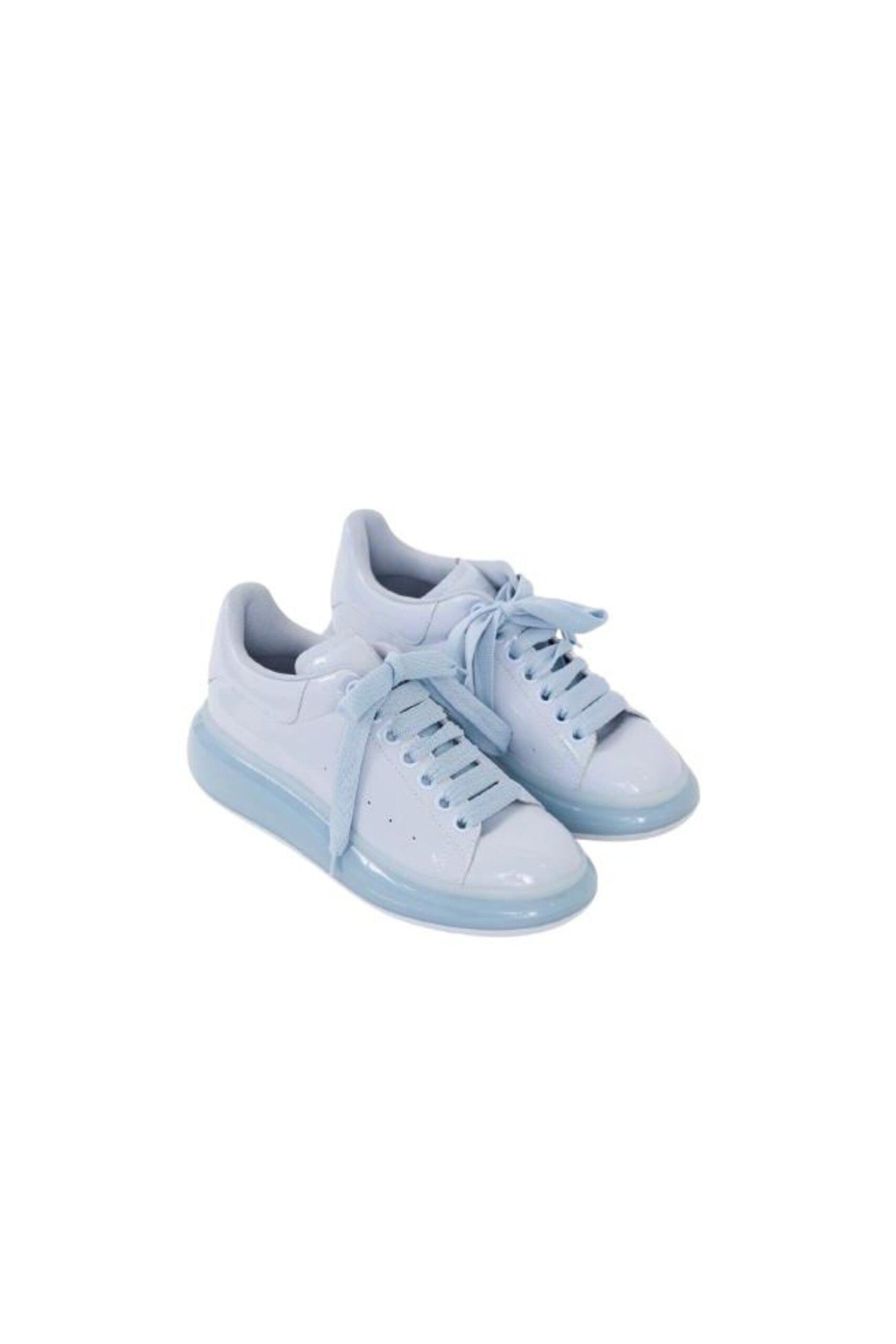 Alexander Mcqueen Sneakers Oversize in Pelle verniciata vista trequarti