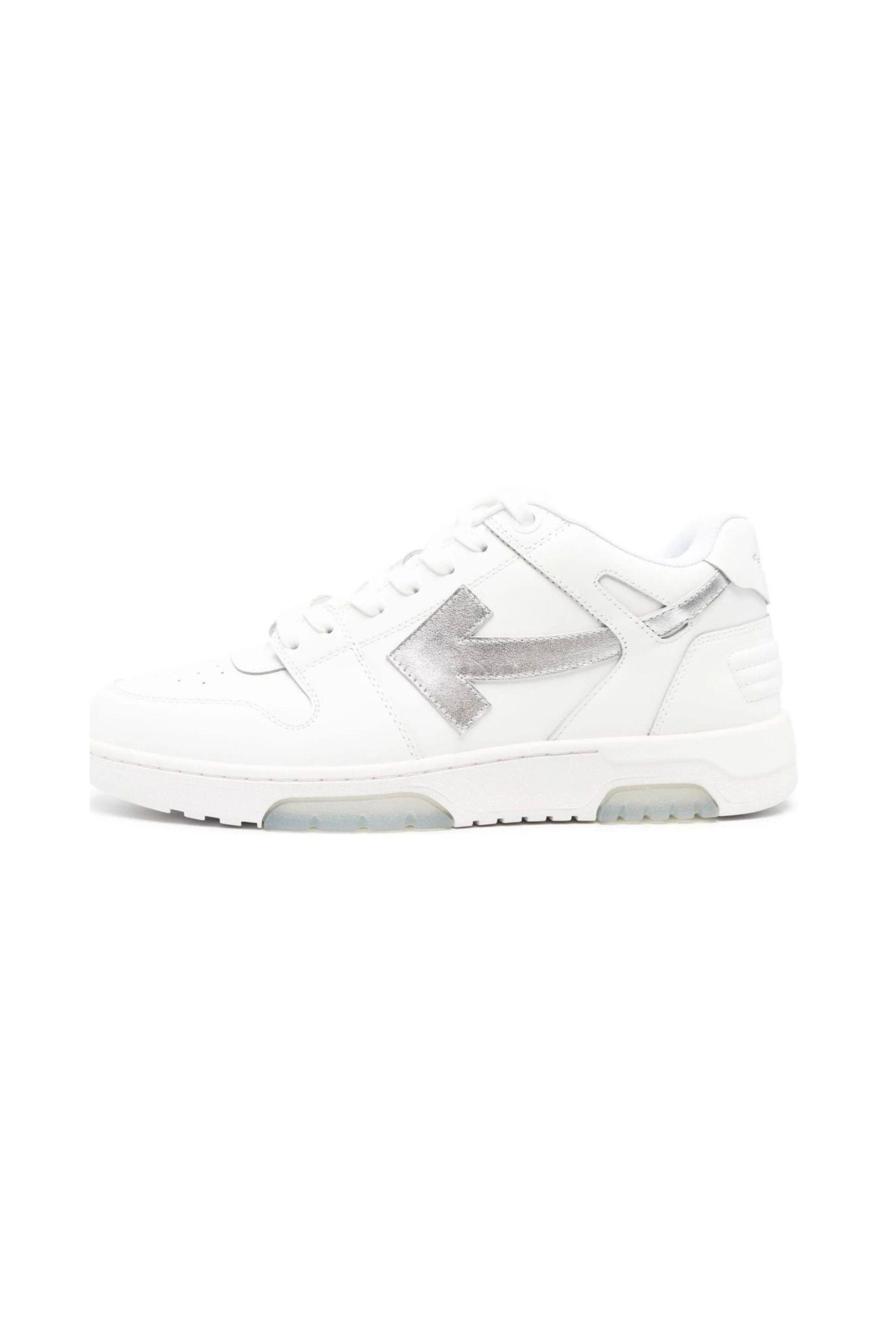 Off White Sneakers Out Of Office Bianche e Argento-4