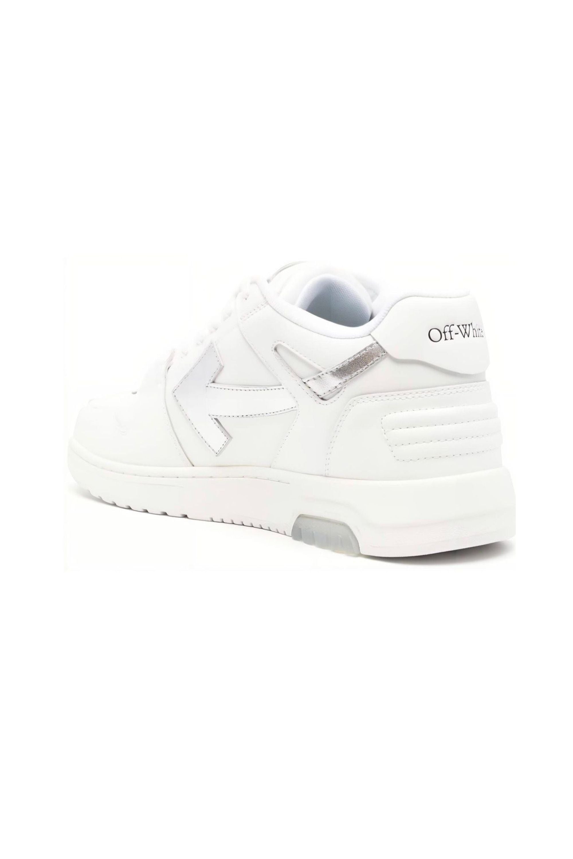 Off White Sneakers Out Of Office Bianche e Argento-3