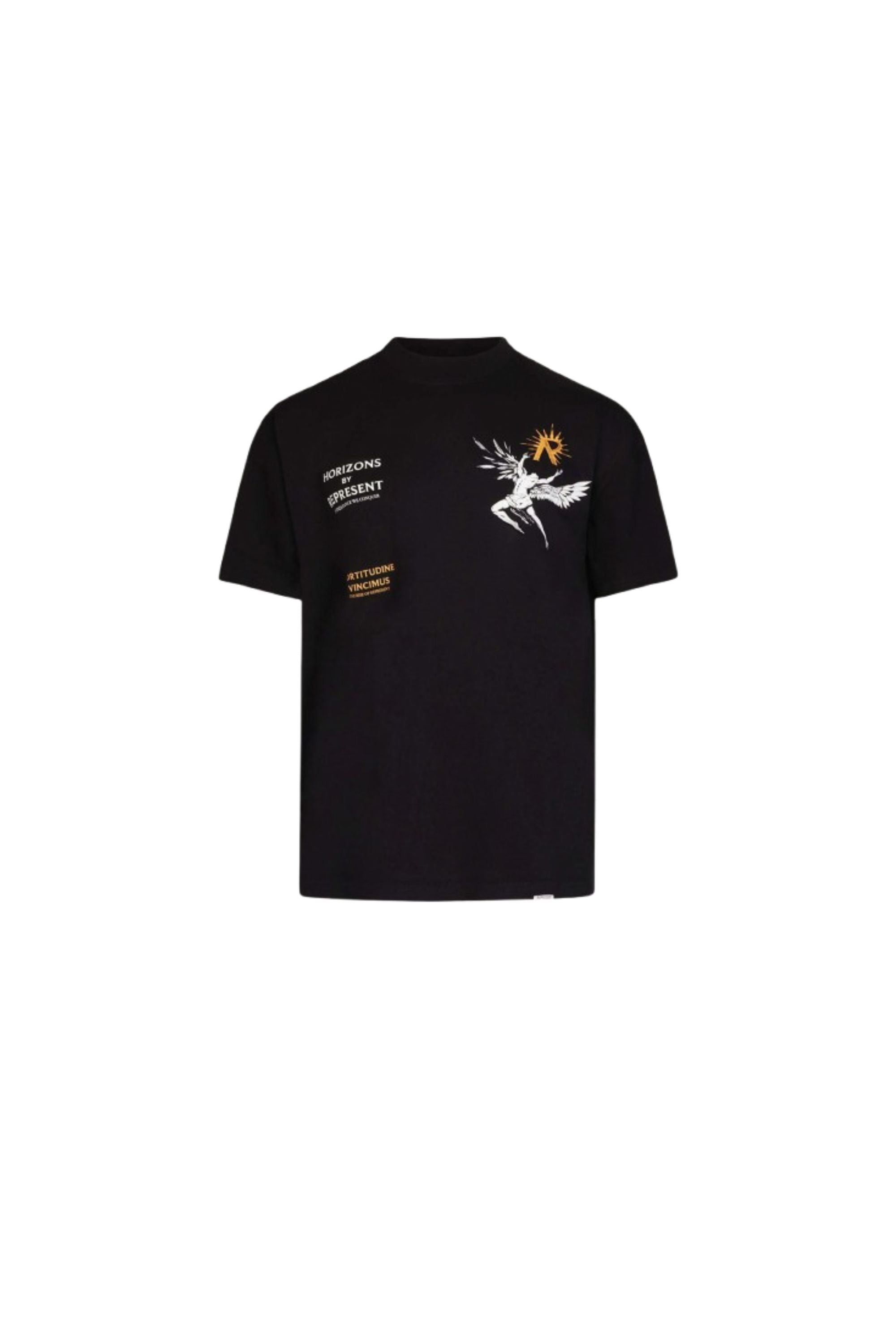 Represent T shirt Icarus nera vista frontale