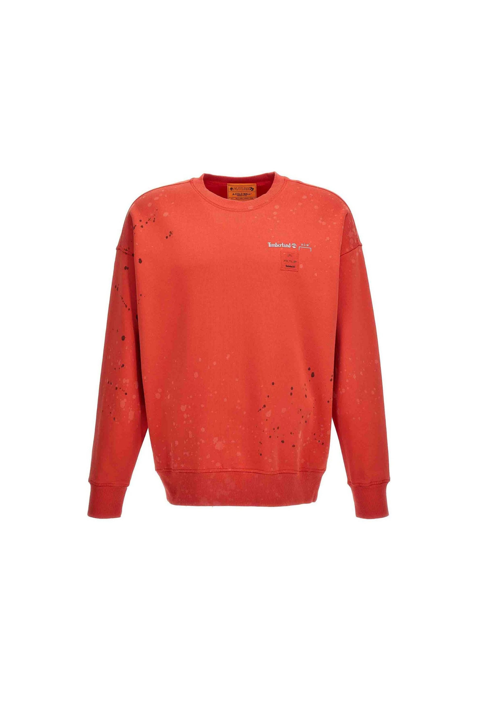 Timberland X A Cold Wall Felpa con Logo vista rossa frontale