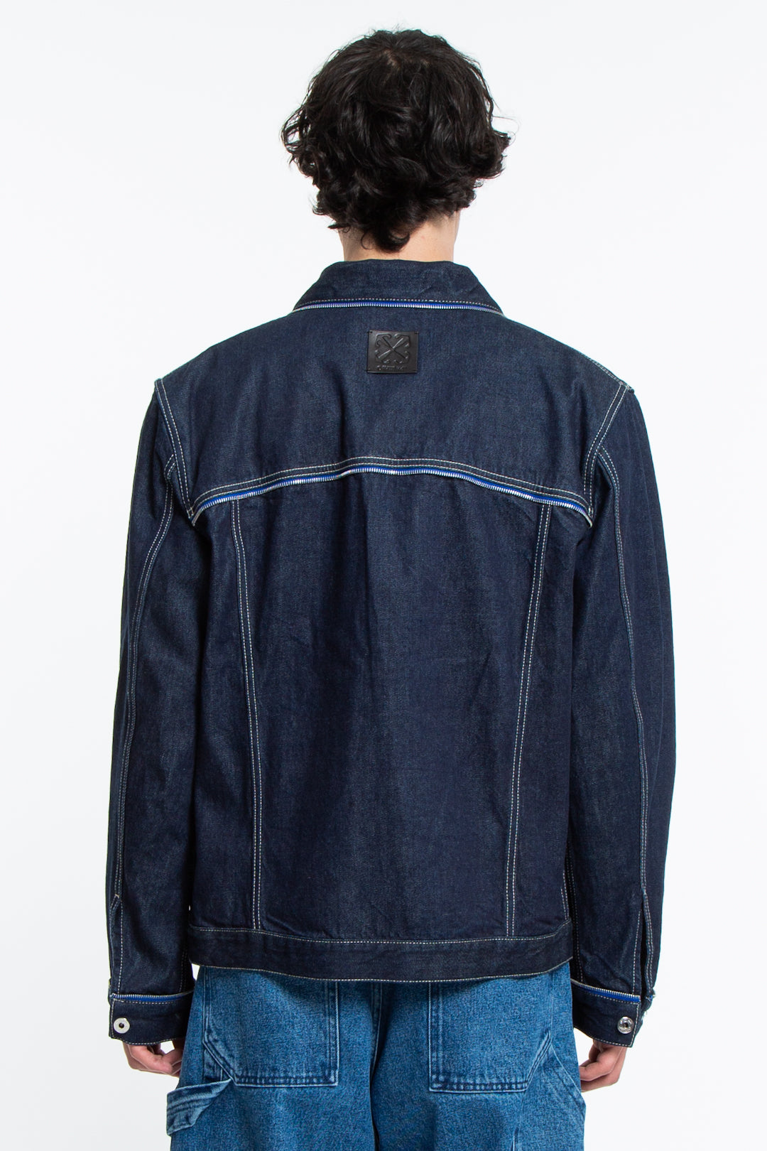 Off White Giacca In Denim Di Cotone-3