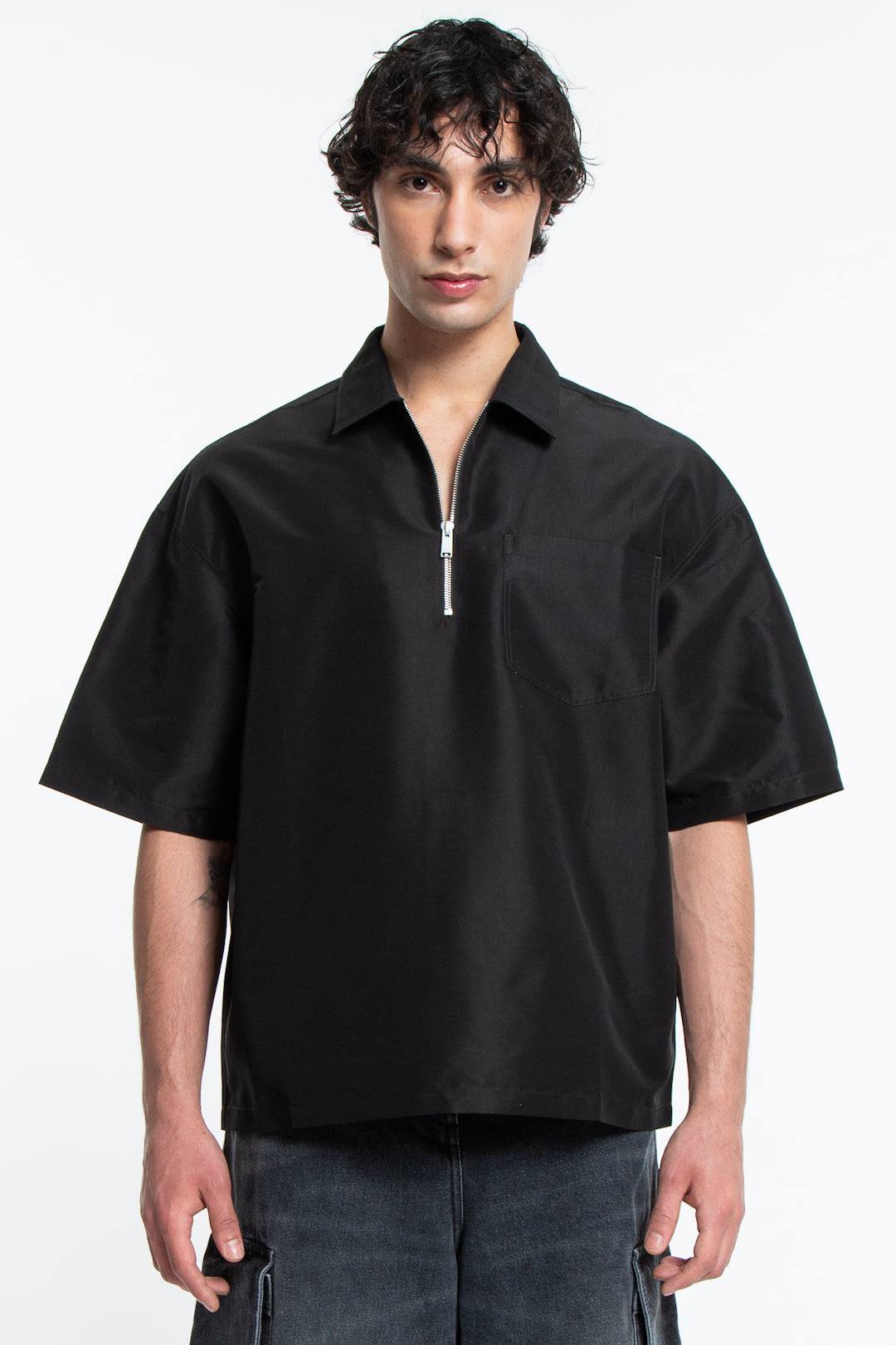 Heron Preston Shirt Ex Ray Nylon Zip SS-2