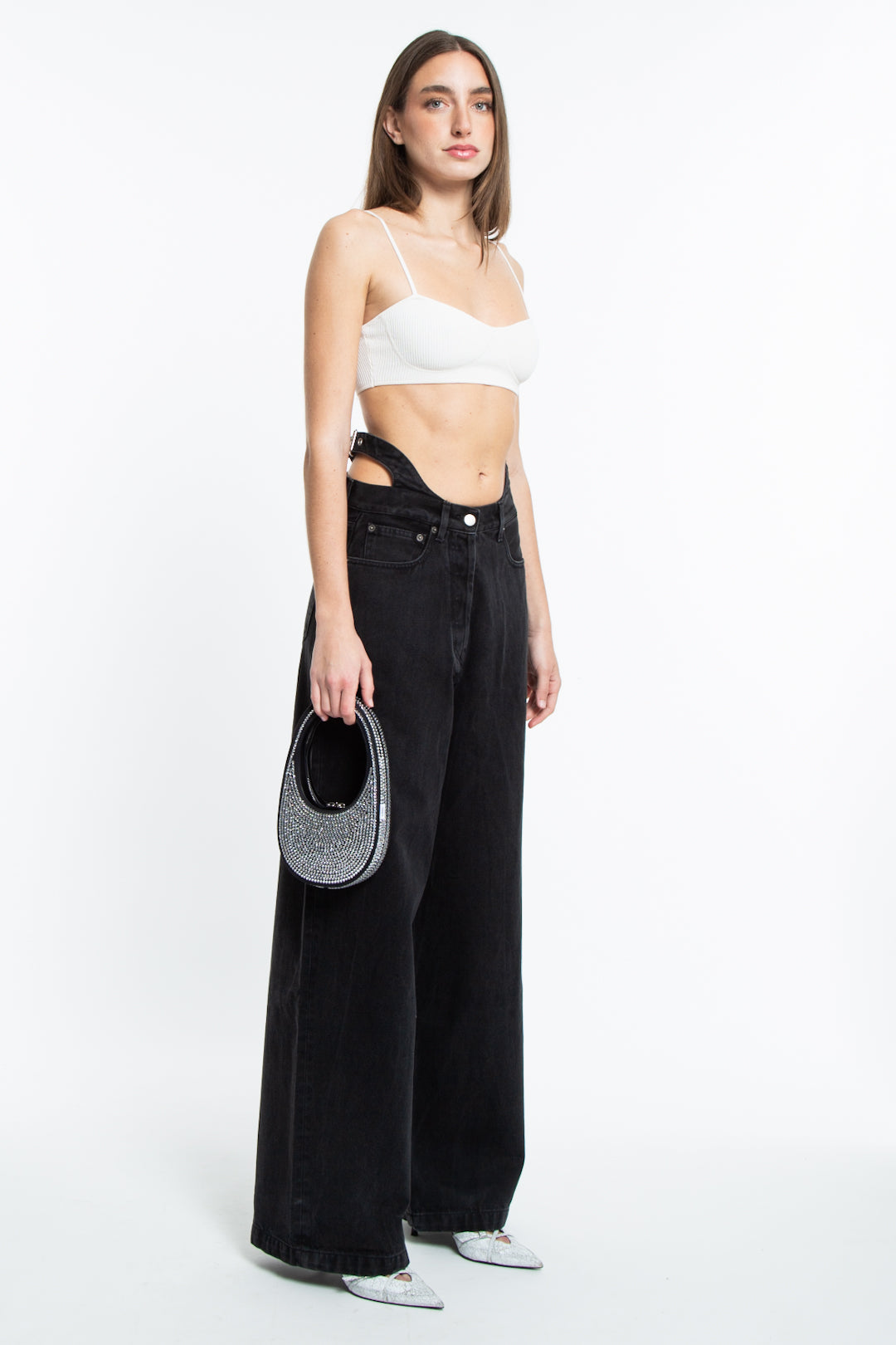 Coperni Borsa Mini Swipe Con Decorazioni In Cristallo