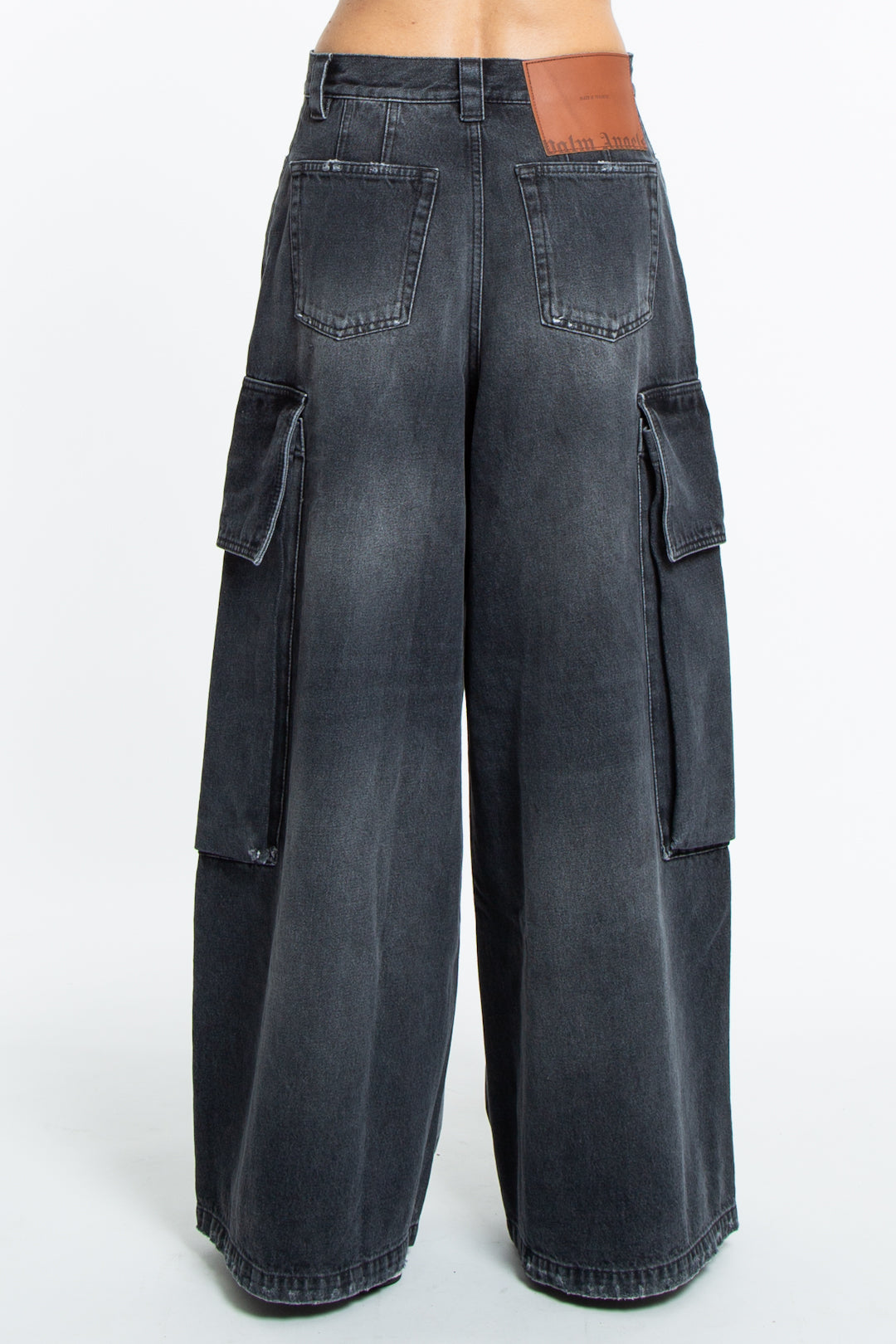 Palm Angels Jeans a gamba ampia-3