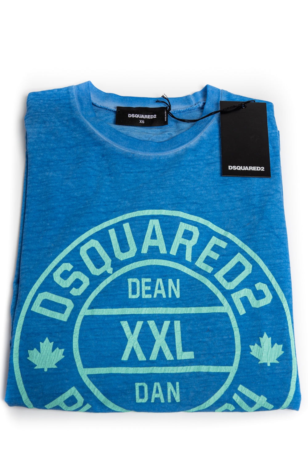 Dsquared2 T Shirt azzurra Con Logo piegata