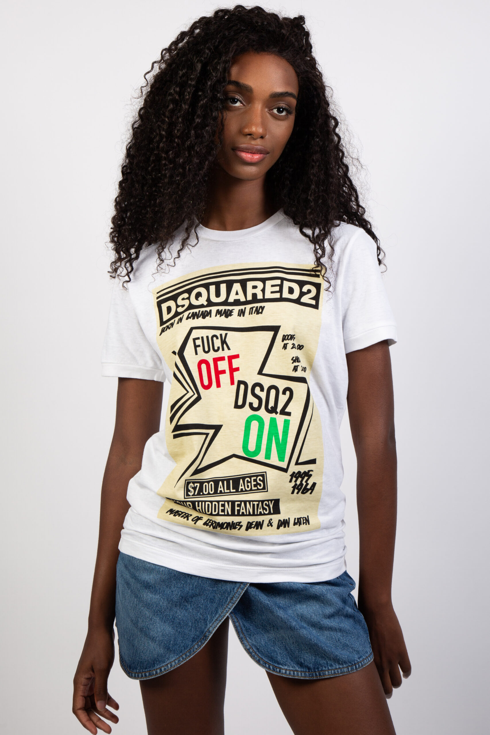 Dsquared2 T Shirt "F**K Off"In Jersey vista frontale