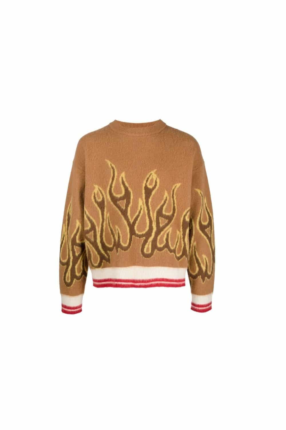 Palm Angels maglione burning in lana vergine