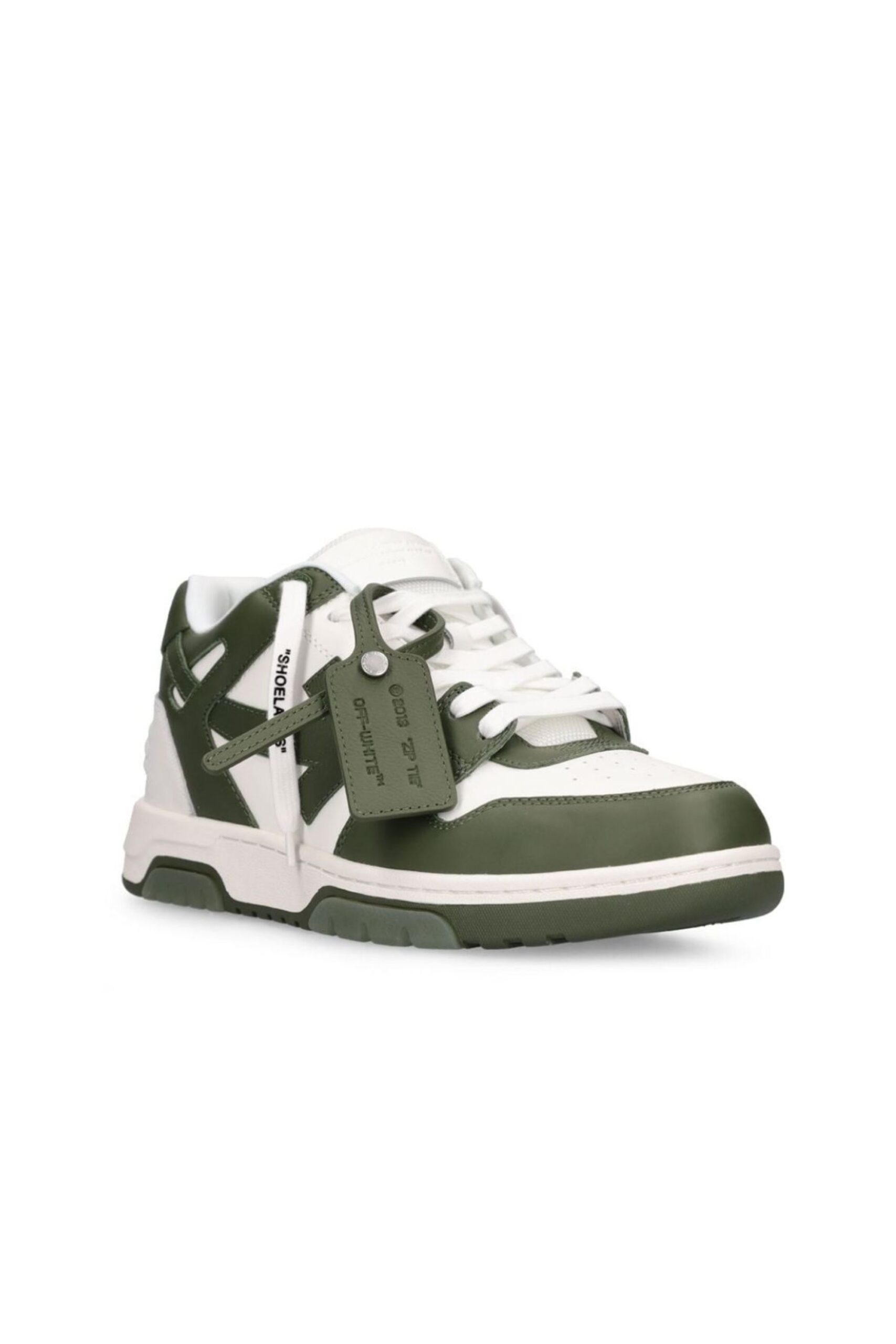 Off White Sneakers Out Of Office In Pelle vista trequarti