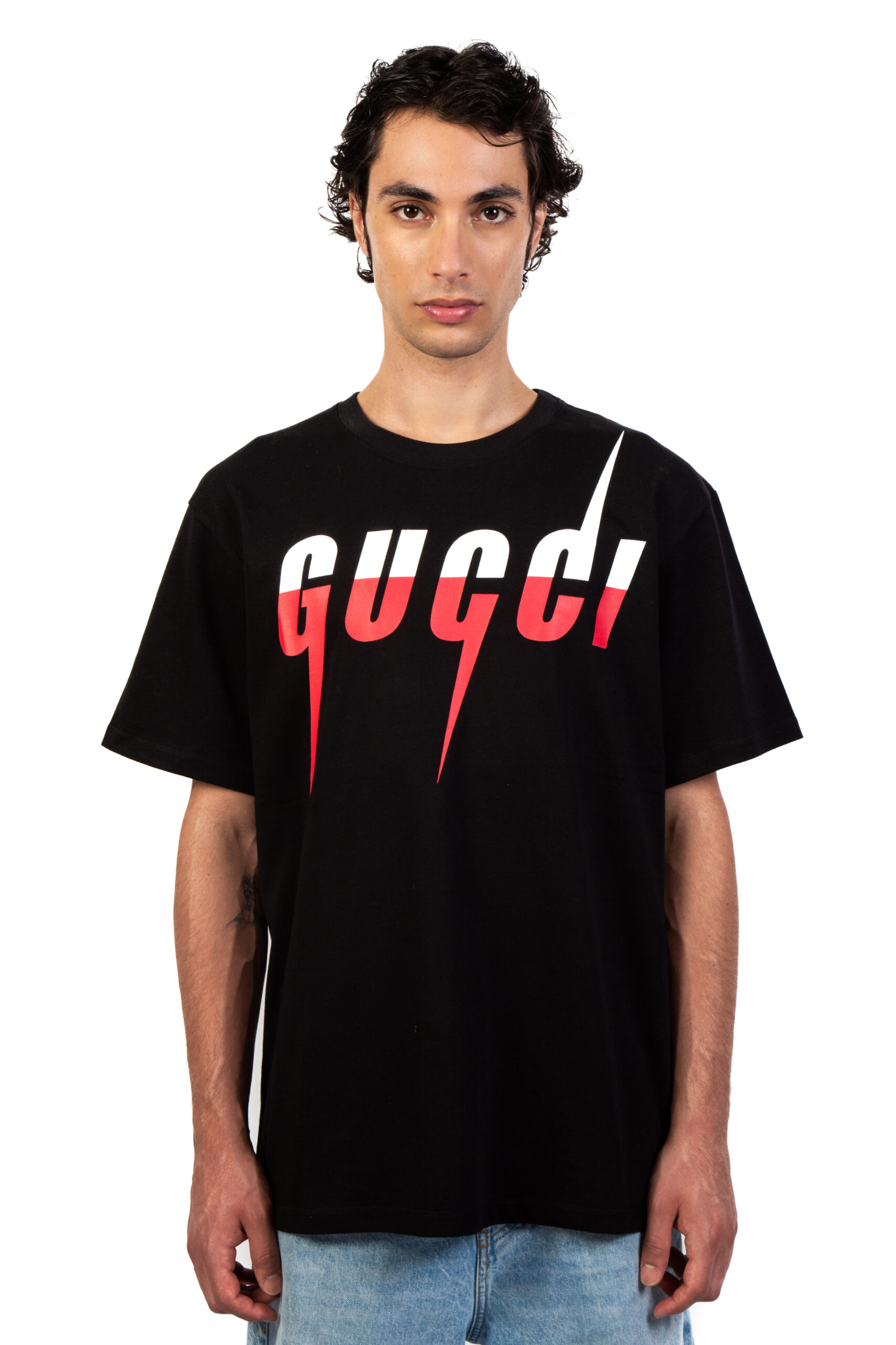 Gucci T Shirt Con Stampa "Blade" vista frontale
