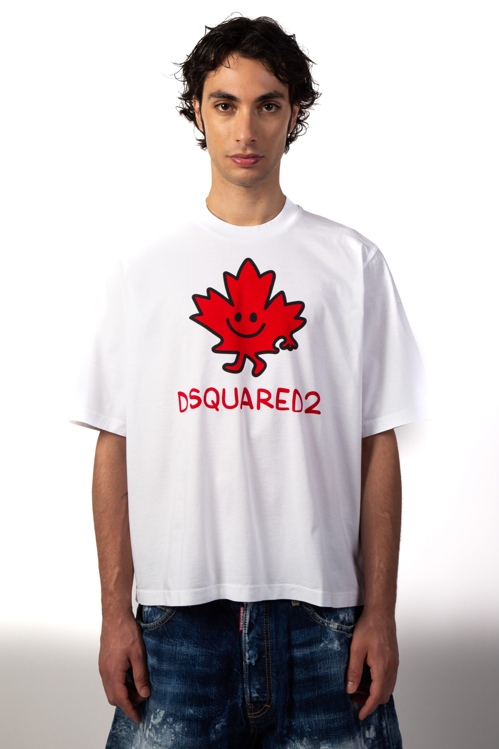 Dsquared2 T Shirt Con Logo Di Cotone vista frontale