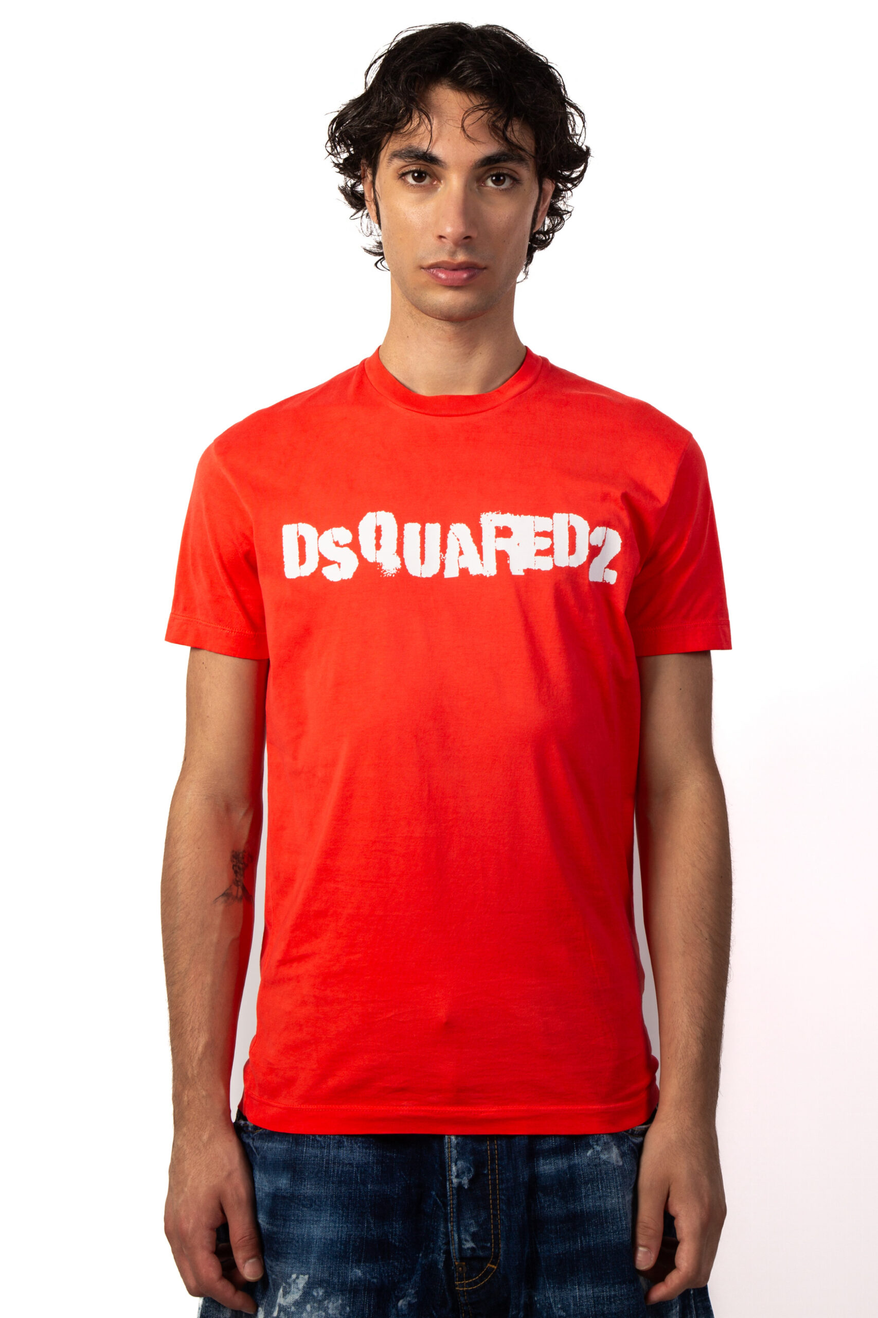 Dsquared2 T Shirt In Cotone Con Logo vista frontale