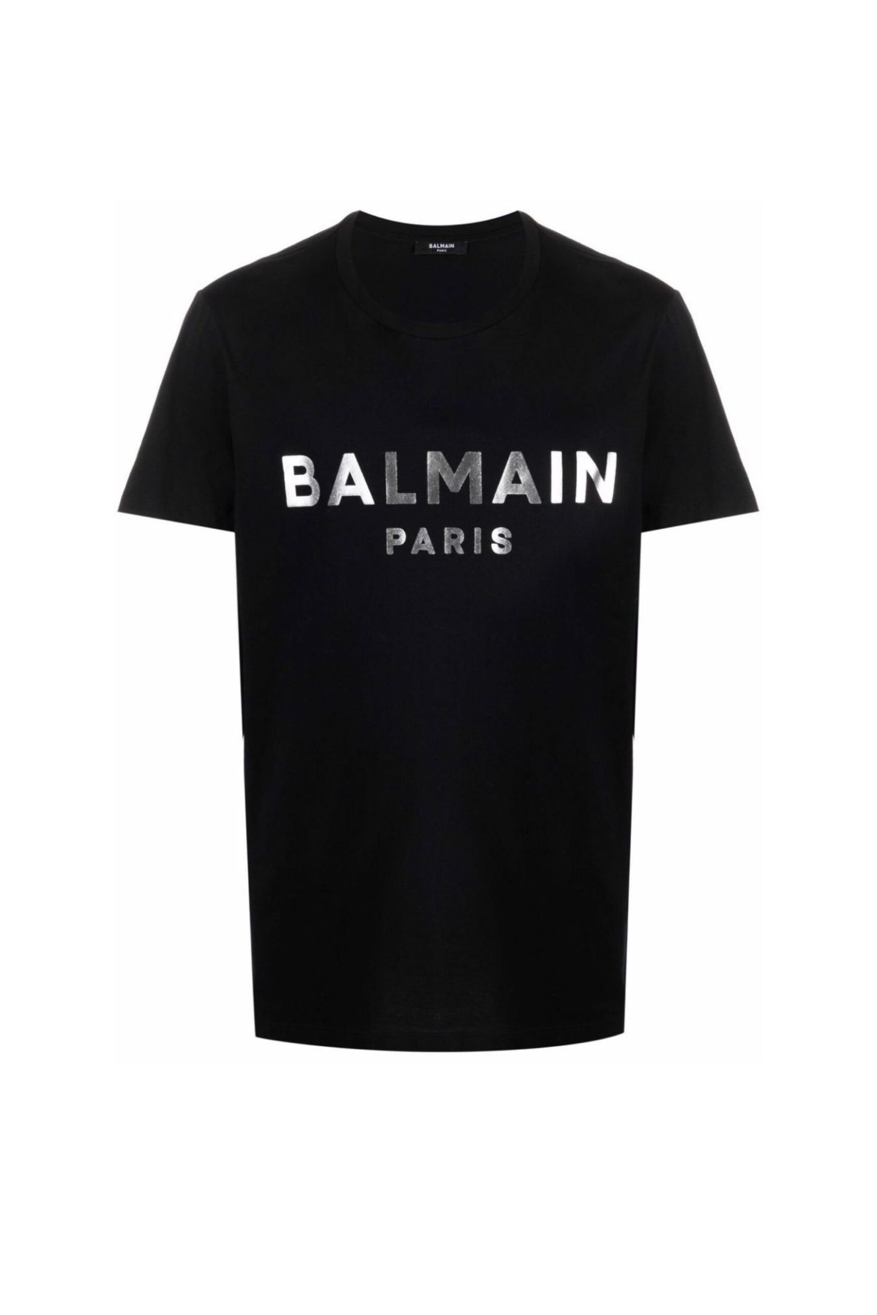 Balmain Paris T Shirt In Platino vista frontale