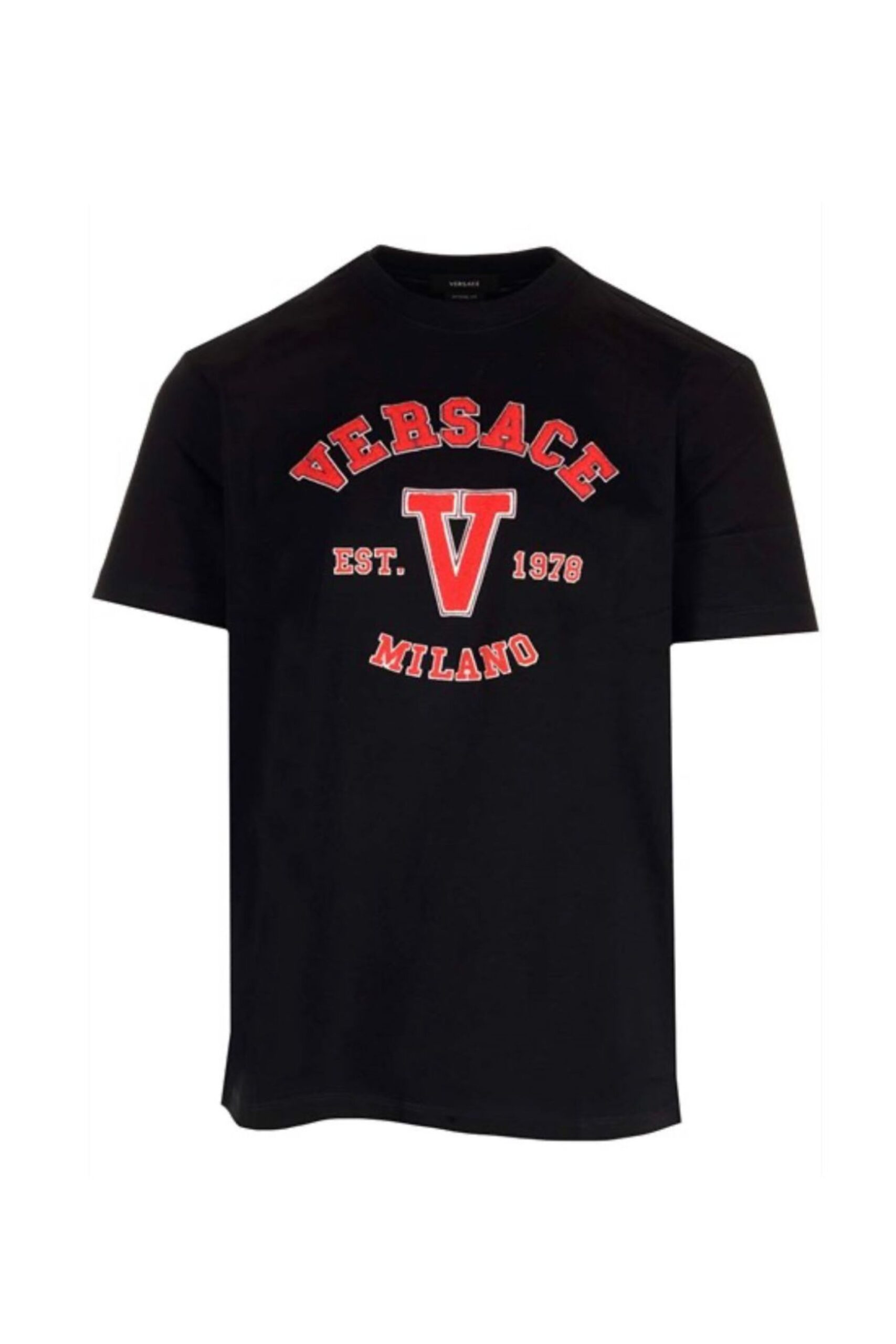 Versace T Shirt Con Logo in Ricamo vista frontale