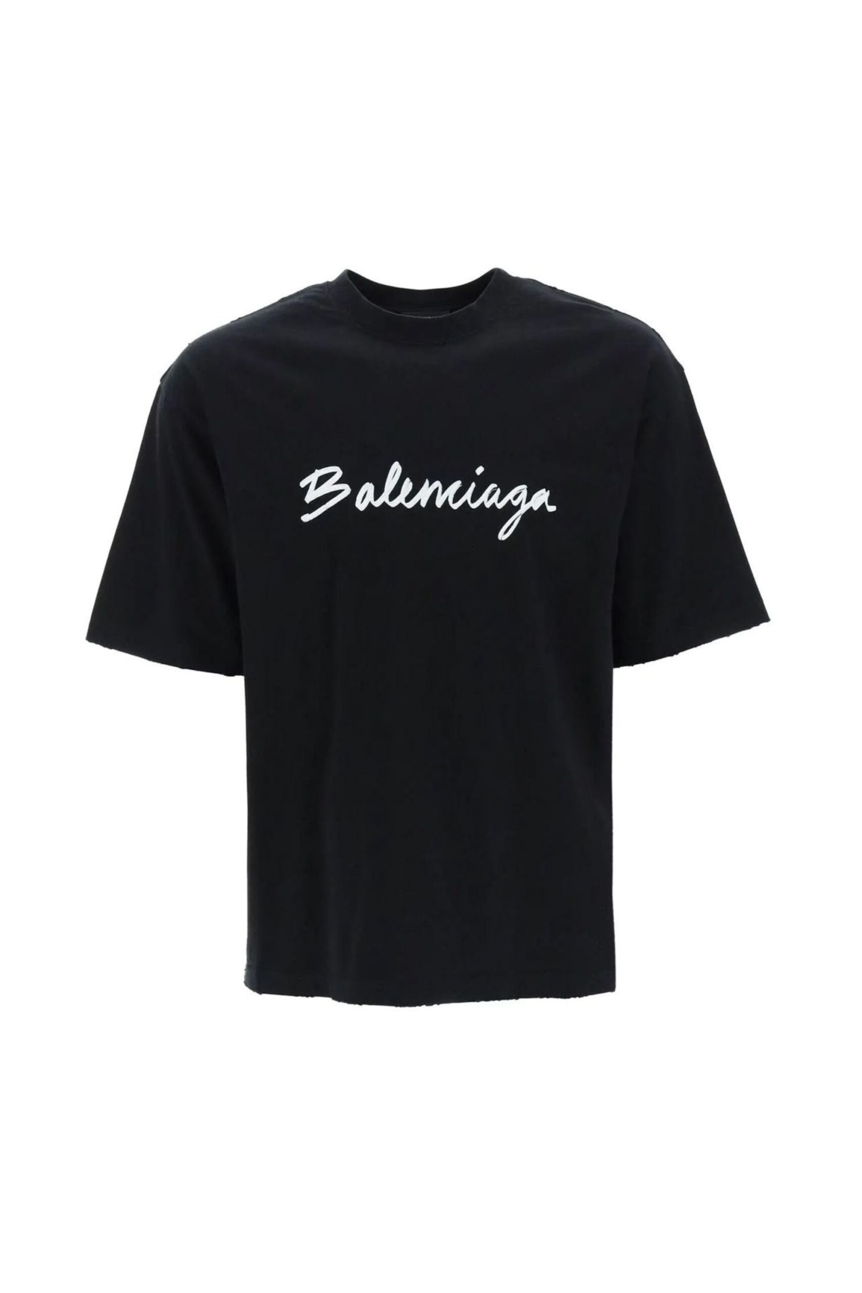 Balenciaga T Shirt Con Stampa Signature vista frontale