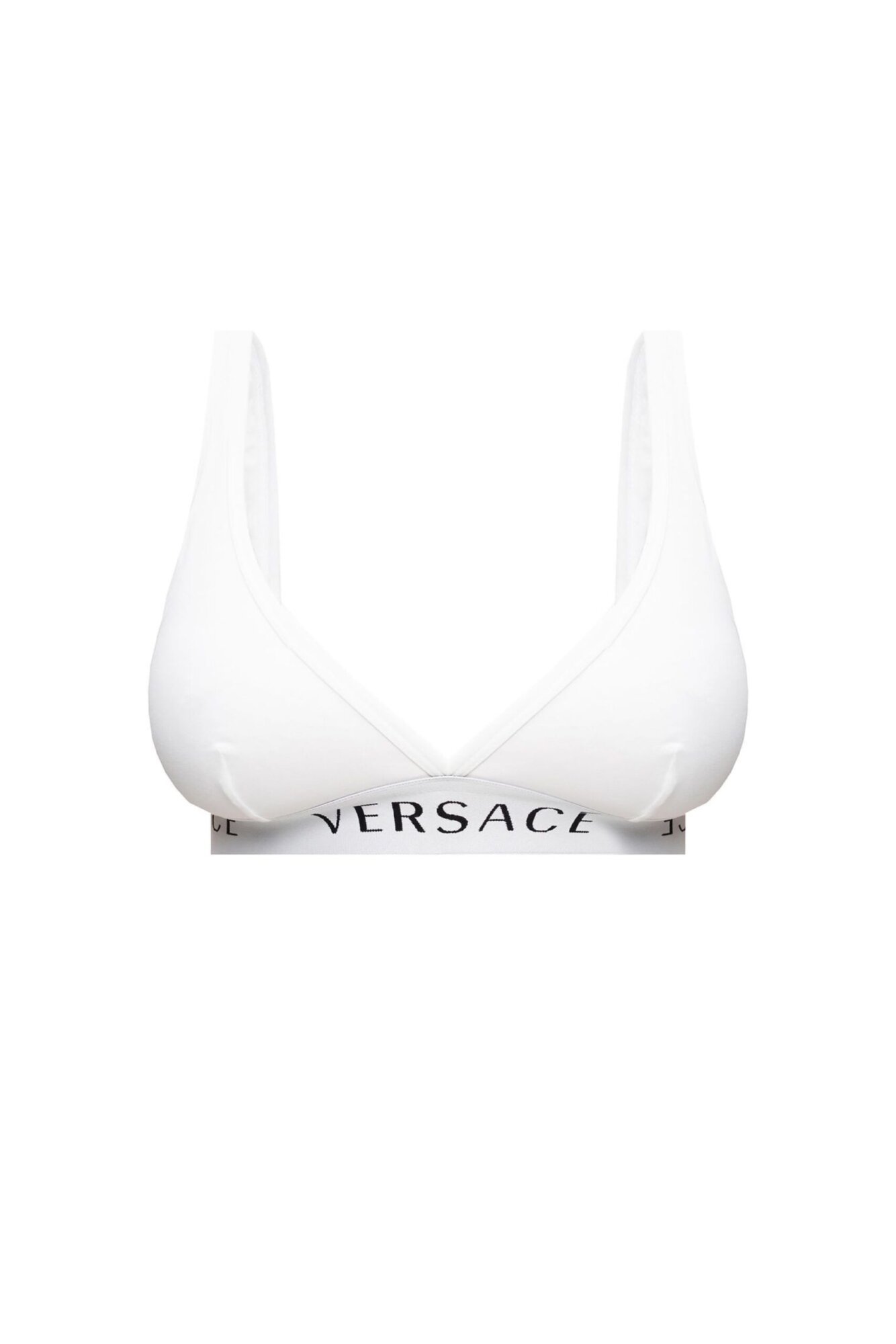 Versace Bralette a coste con logo vista frontale