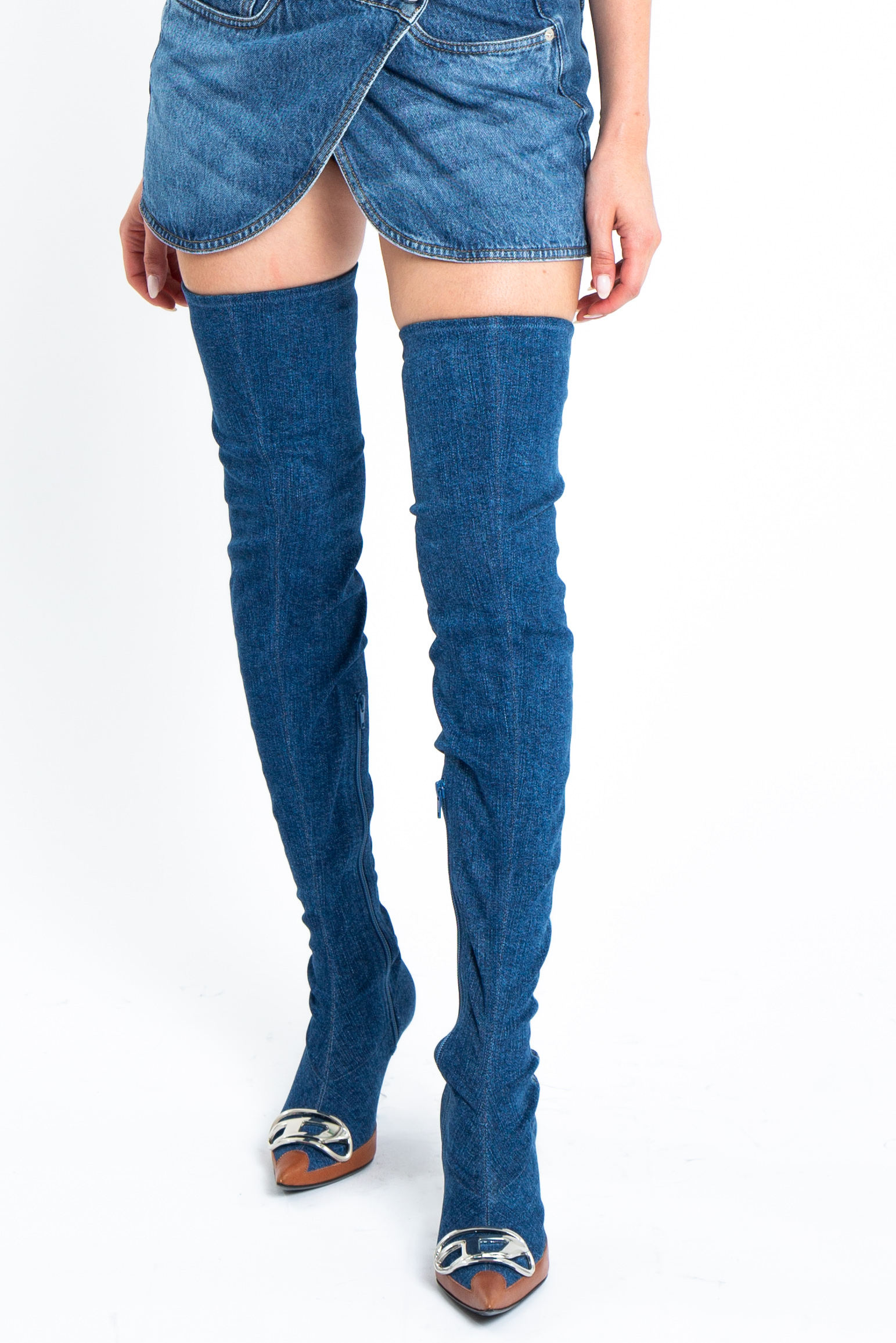 Diesel D-Venus Stivaletto in Denim vista frontale