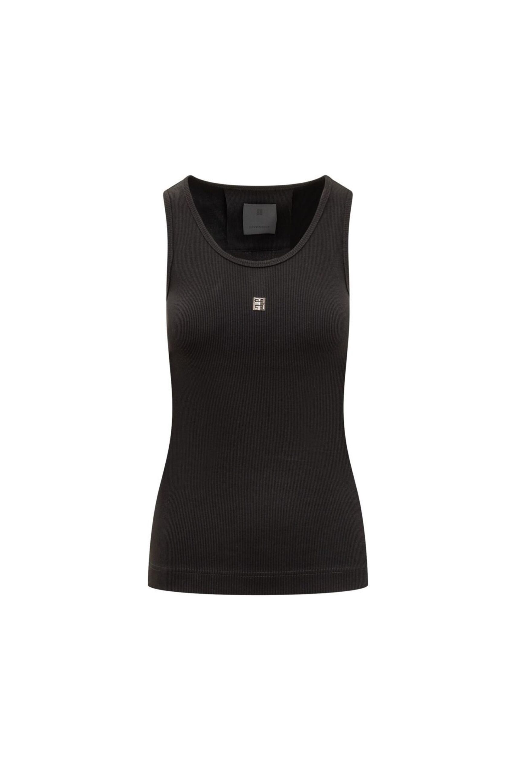 Givenchy Top nero con Placca Logo