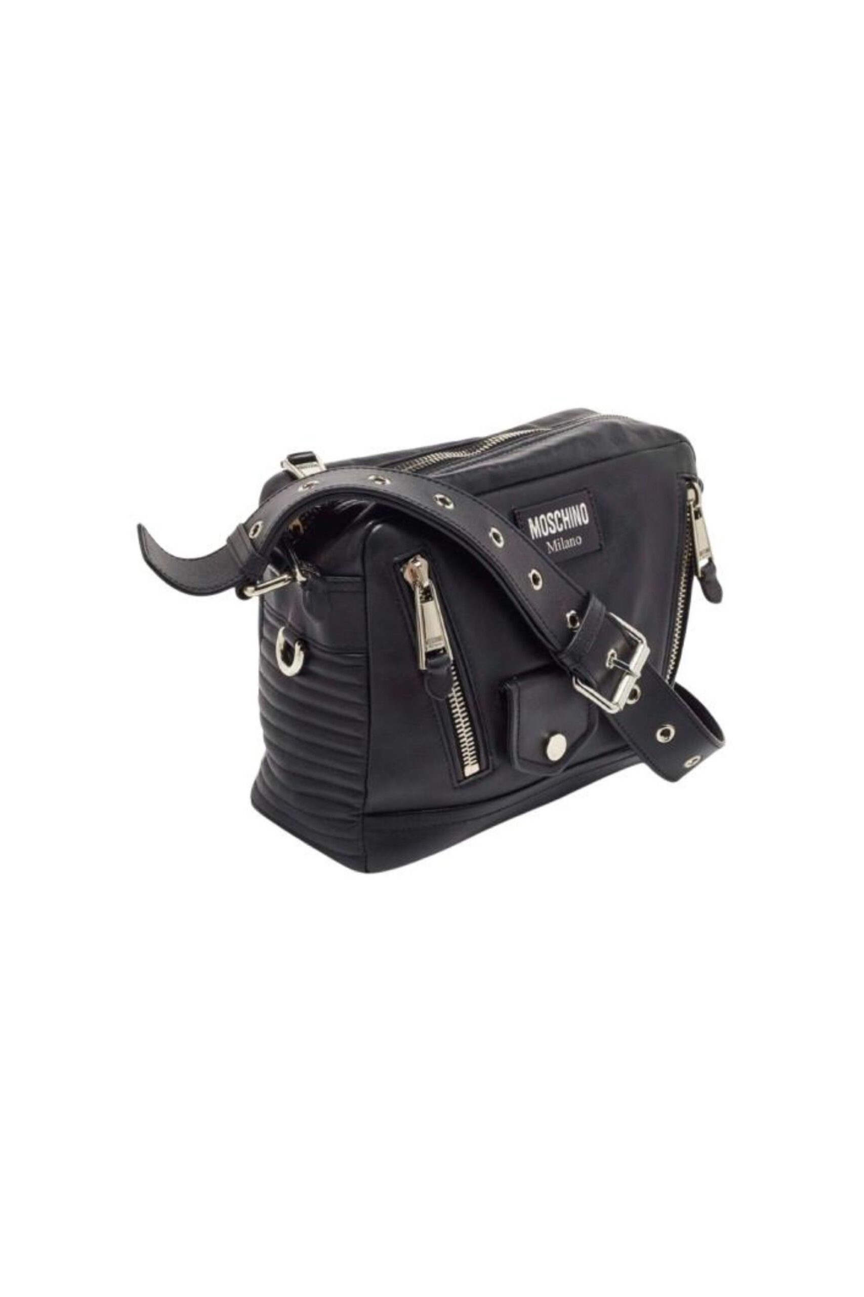 Moschino Borsa Biker a Tracolla vista laterale