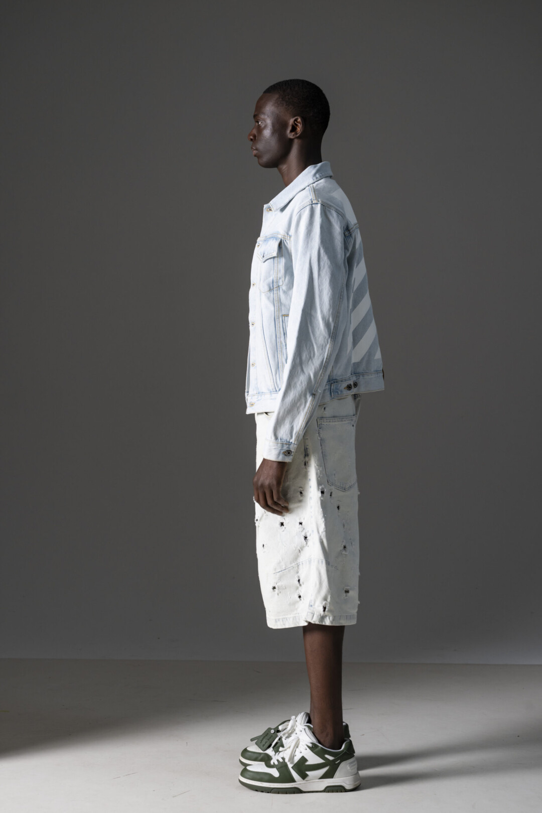 Off White Giacca In Denim Con Stampa - immagine 3