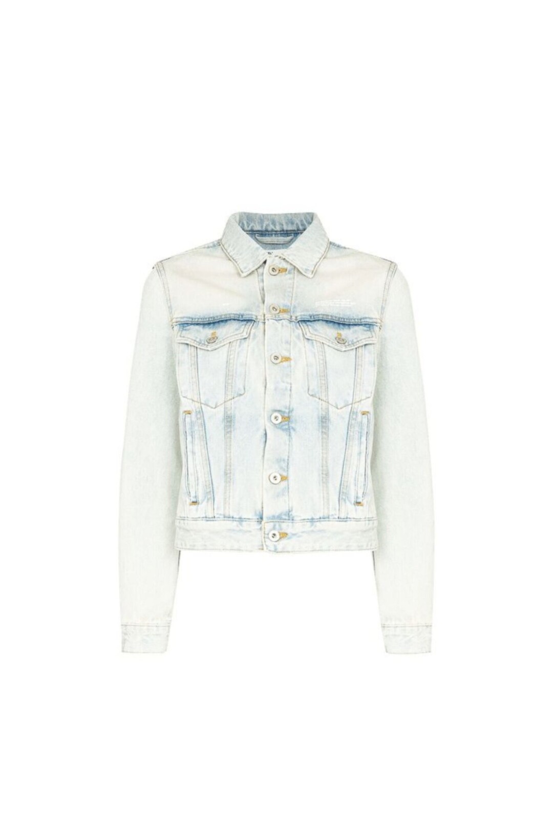 Off White Giacca Denim Diag Con Logo